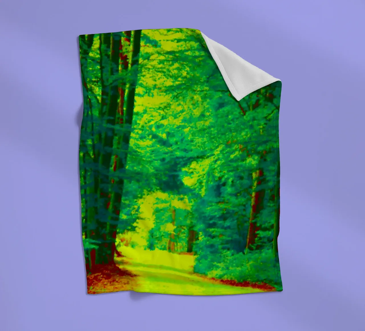 A path in the forest in summer fleece blanket by Something for you