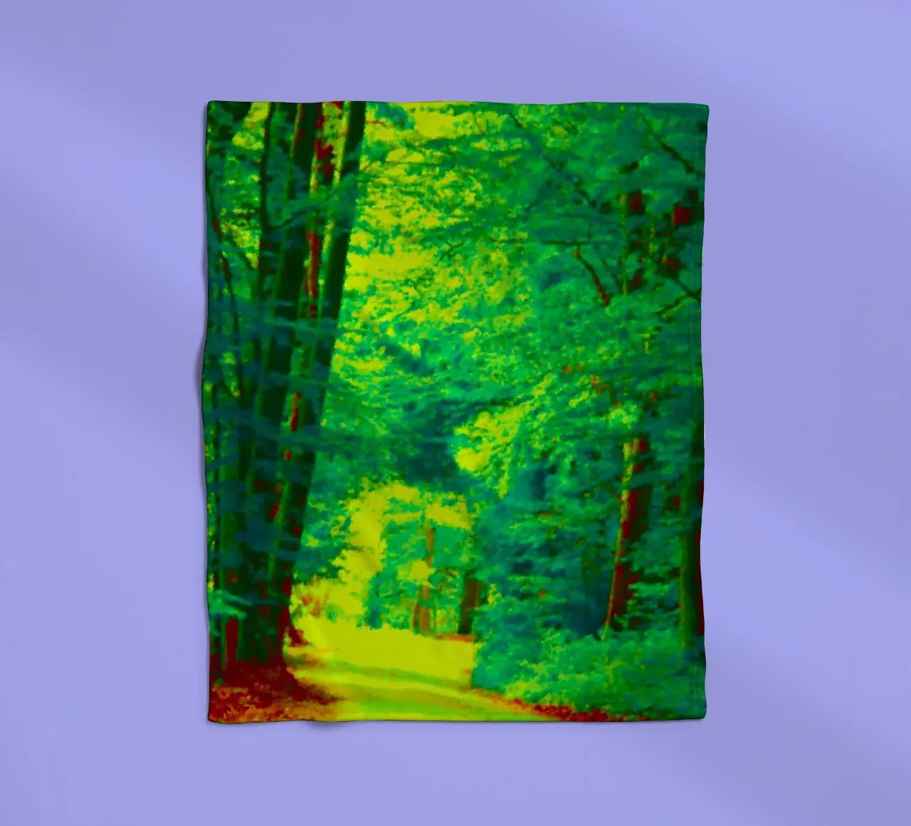 A path in the forest in summer fleece blanket by Something for you