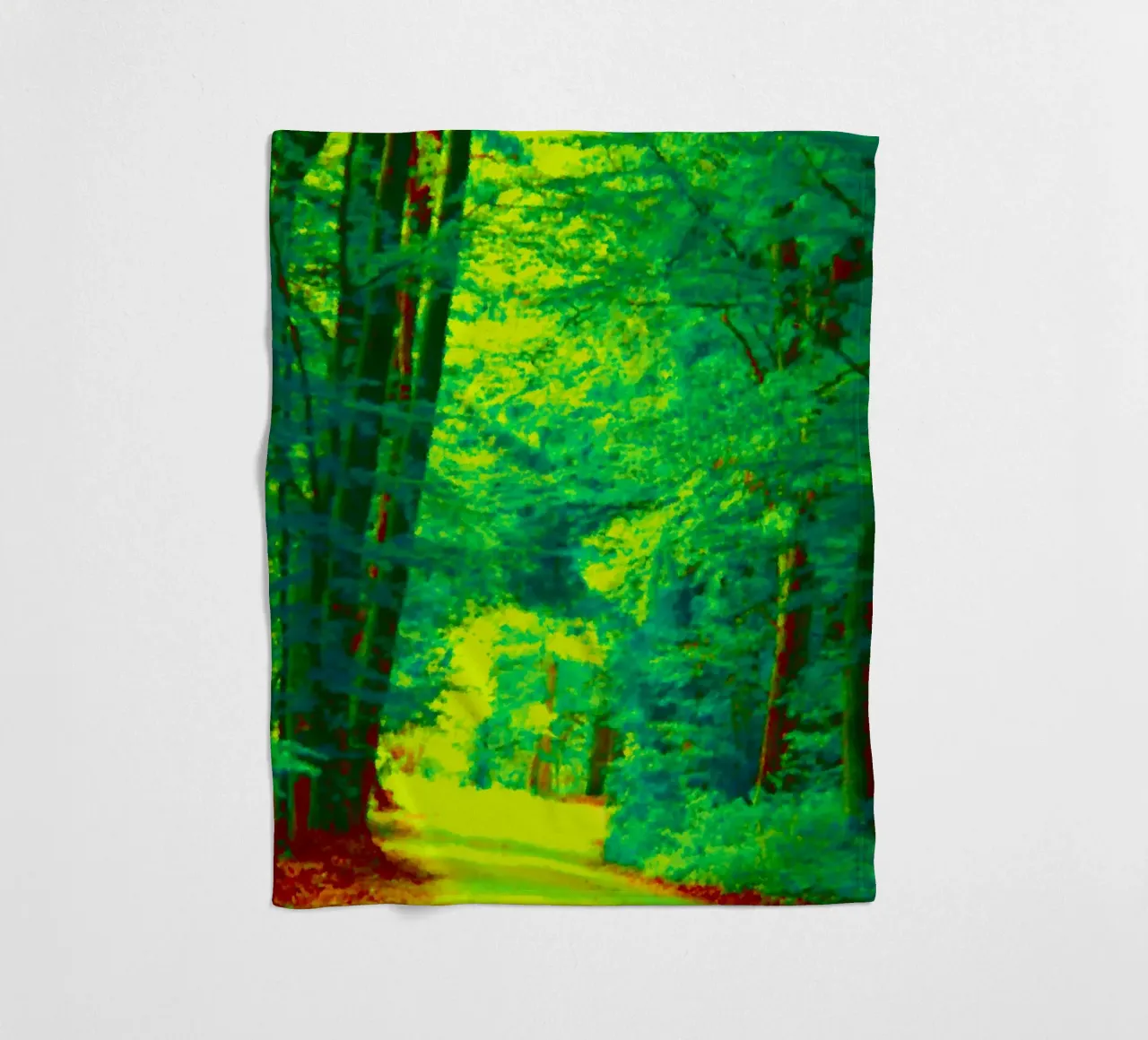 A path in the forest in summer fleece blanket by Something for you