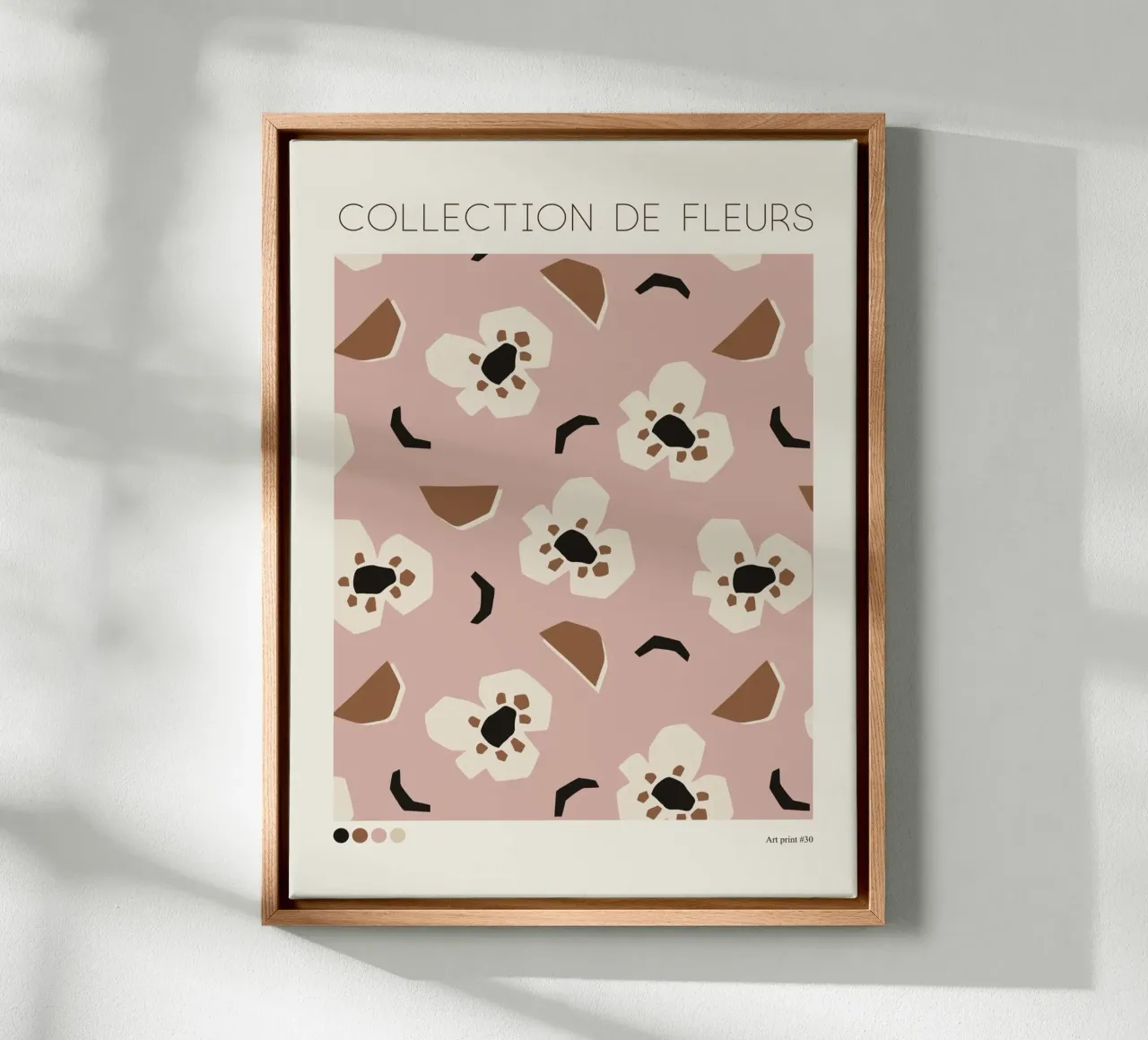 Collection De Fleurs No 2 tela con Cornice a cassetta da treechild