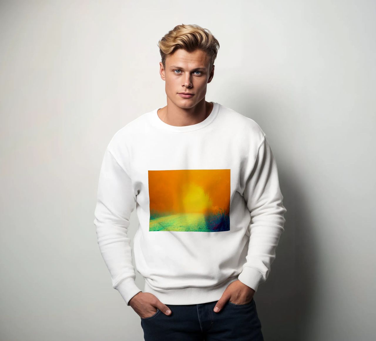 A path in the forest in the fog sweatshirt by Something for you