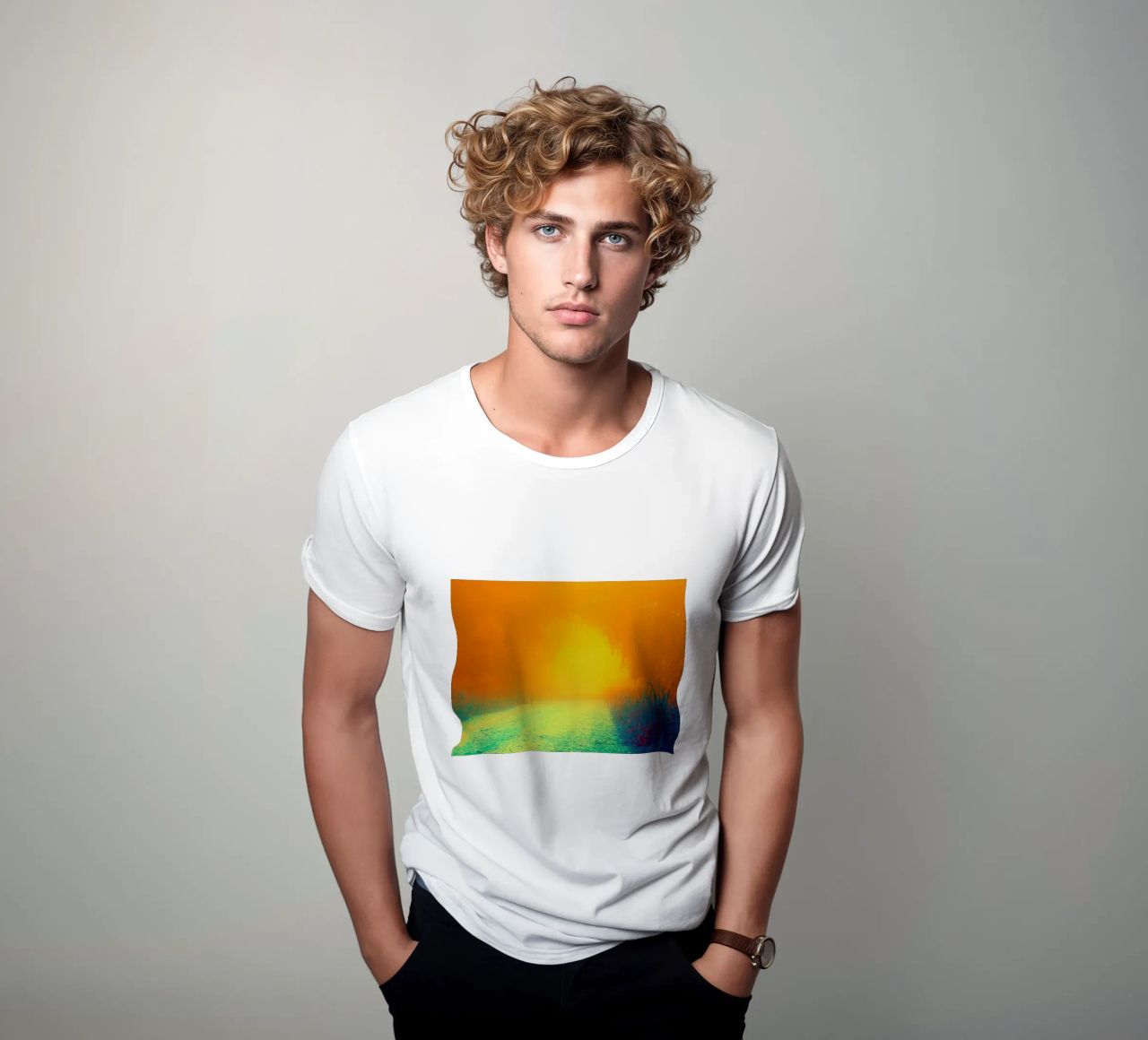 A path in the forest in the fog t-shirt by Something for you