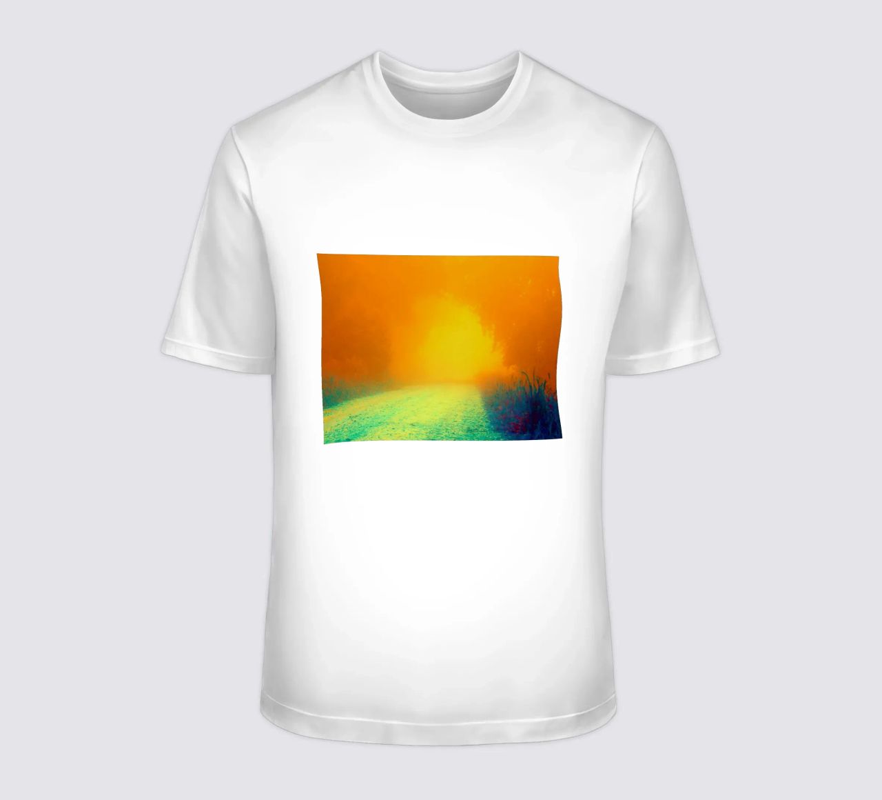 A path in the forest in the fog t-shirt by Something for you
