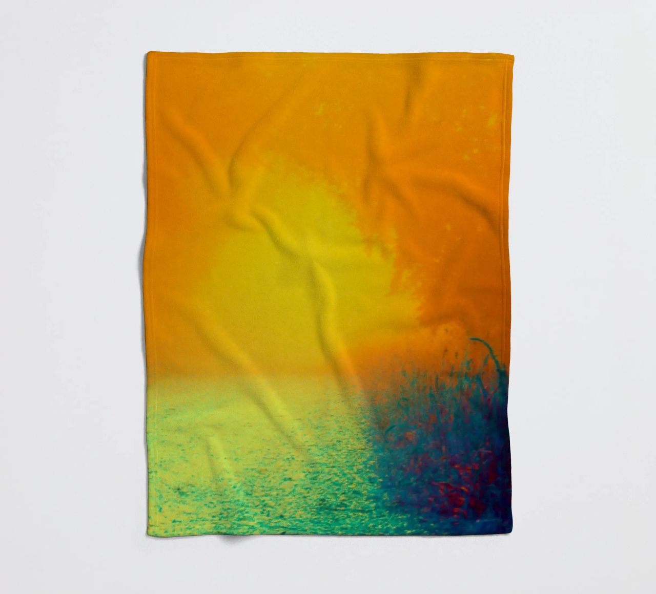 A path in the forest in the fog fleece blanket by Something for you