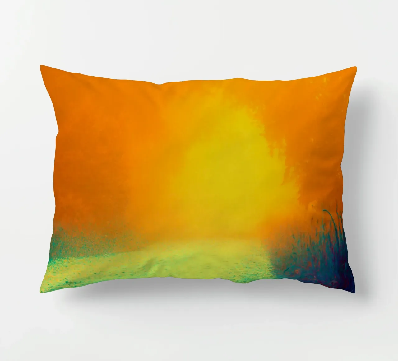 A path in the forest in the fog decorative cushion by Something for you
