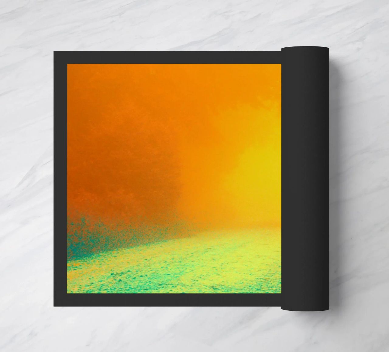 A path in the forest in the fog doormat by Something for you