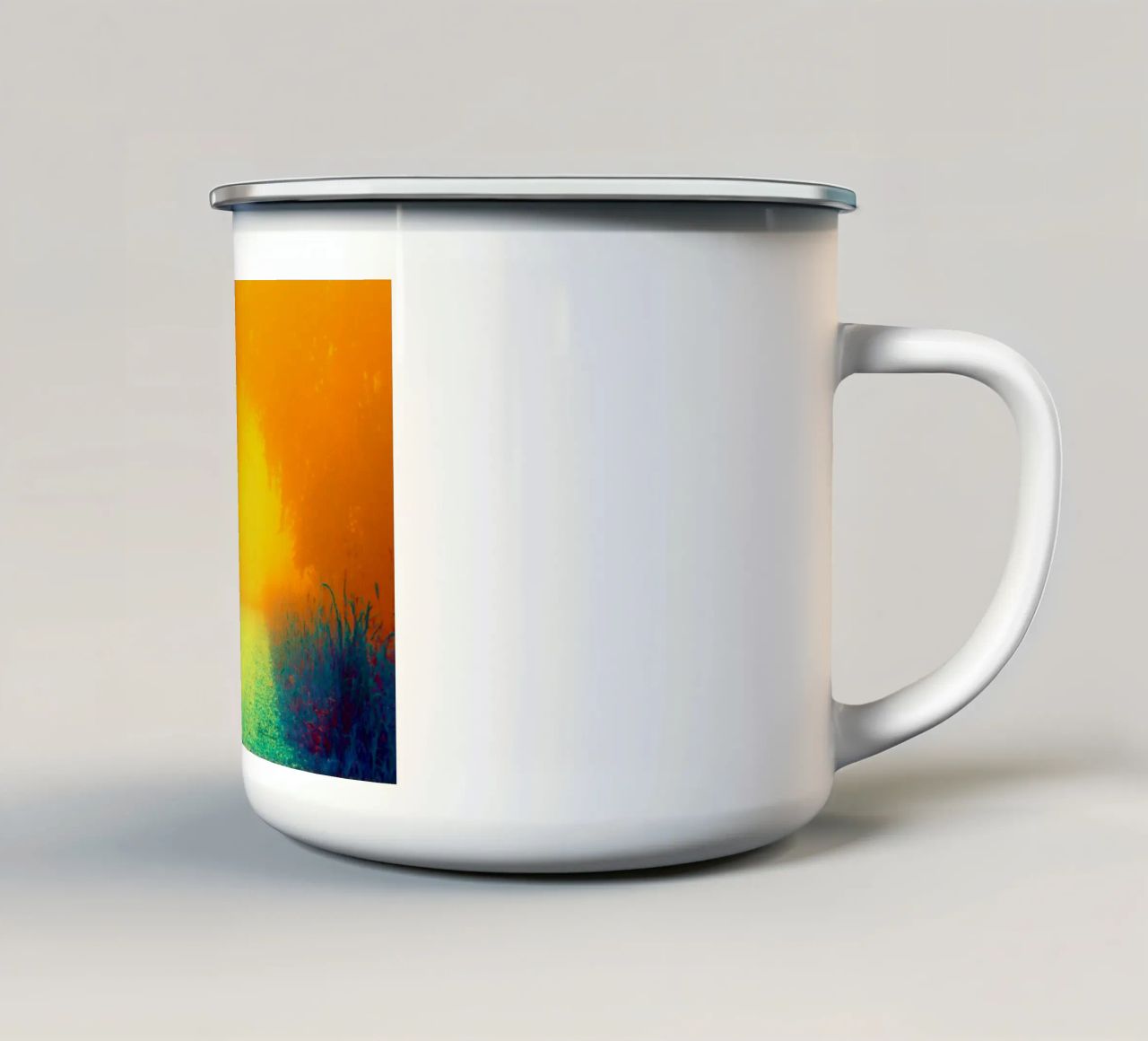 Un sentiero nella foresta nella nebbia tazza in smalto da Something for you