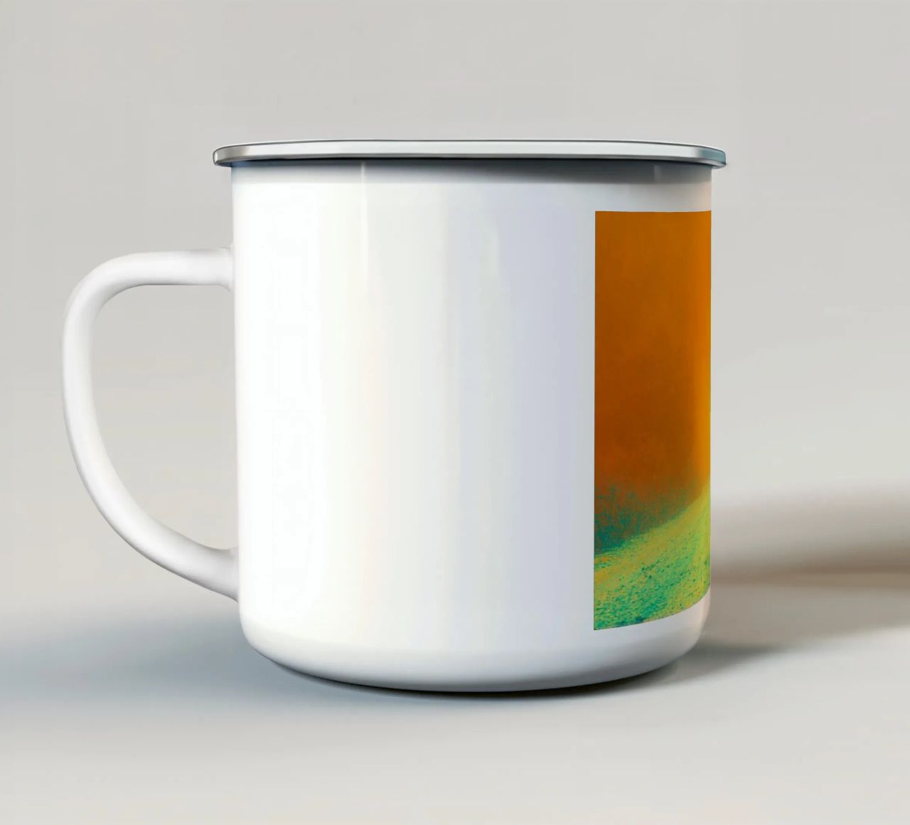Un sentiero nella foresta nella nebbia tazza in smalto da Something for you