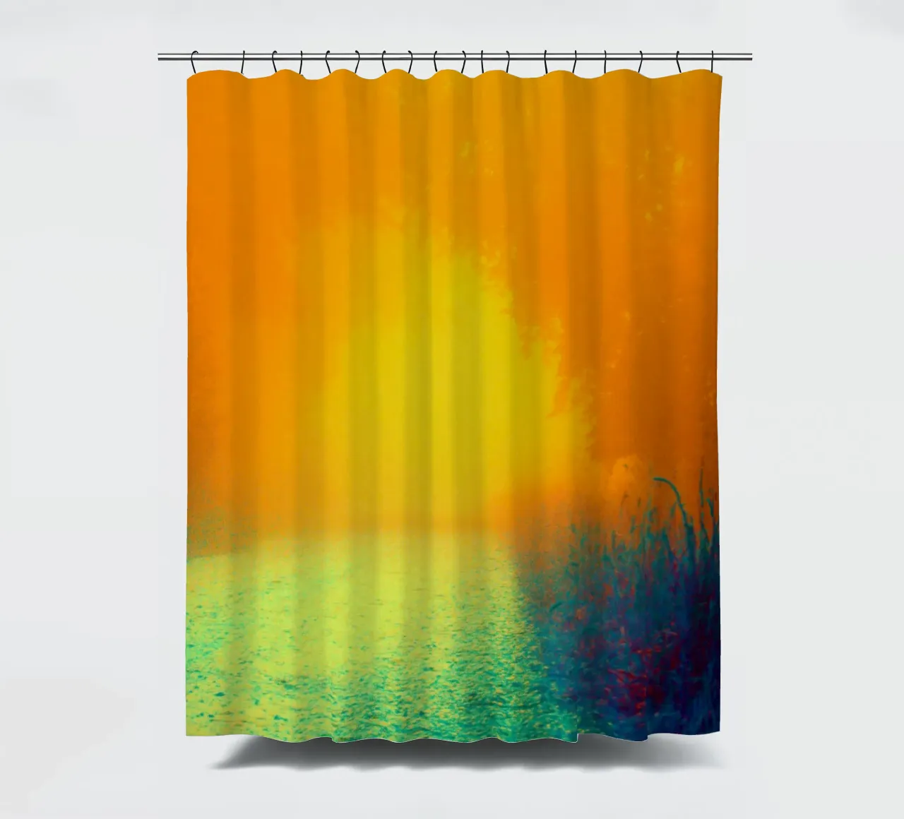 A path in the forest in the fog shower curtain by Something for you