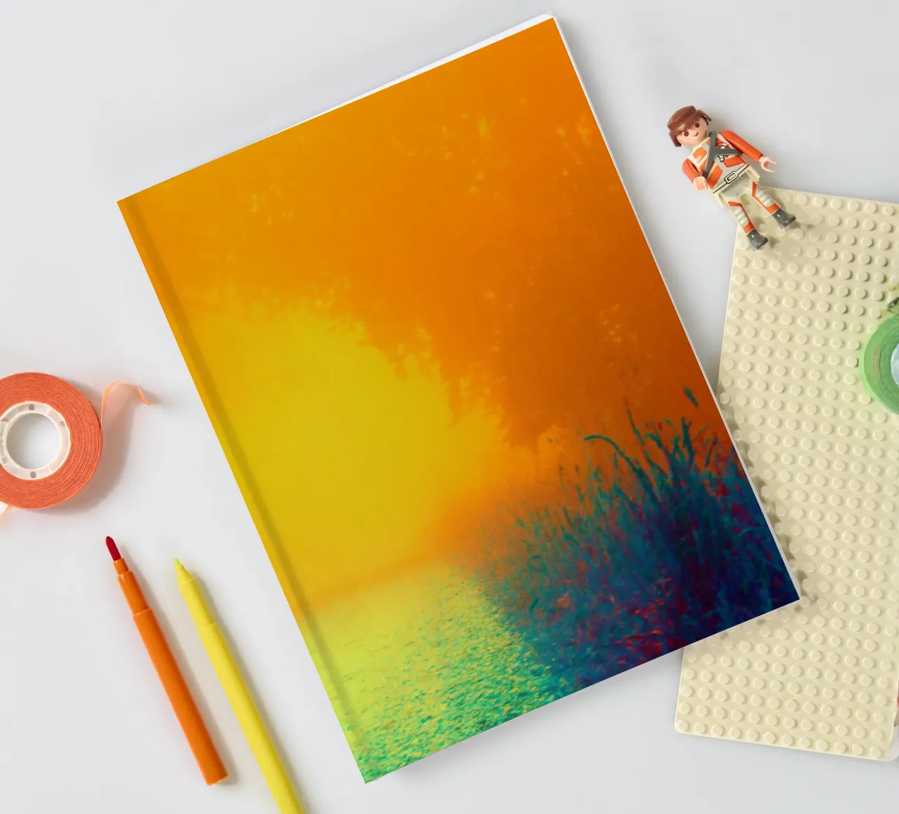 A path in the forest in the fog notebook by Something for you