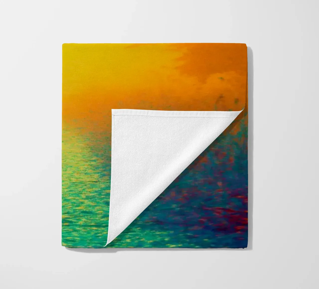 A path in the forest in the fog beach towel by Something for you