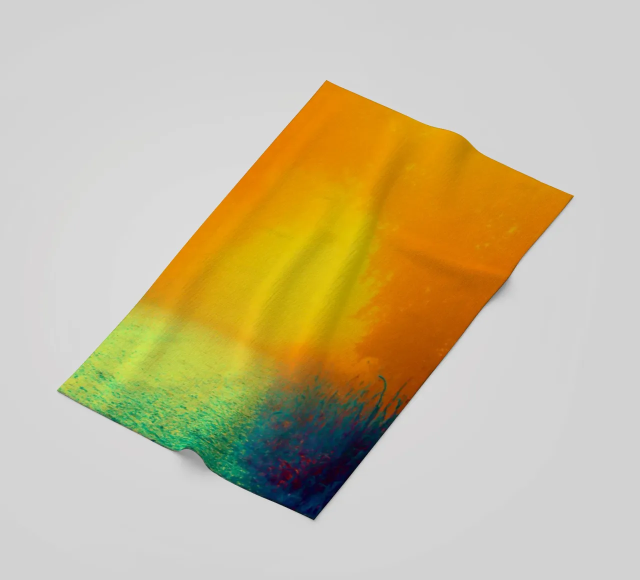 A path in the forest in the fog beach towel by Something for you