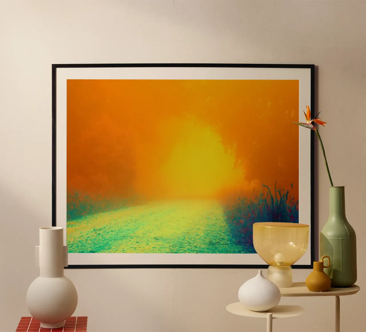 Un chemin dans la forêt dans le brouillard poster de Something for you