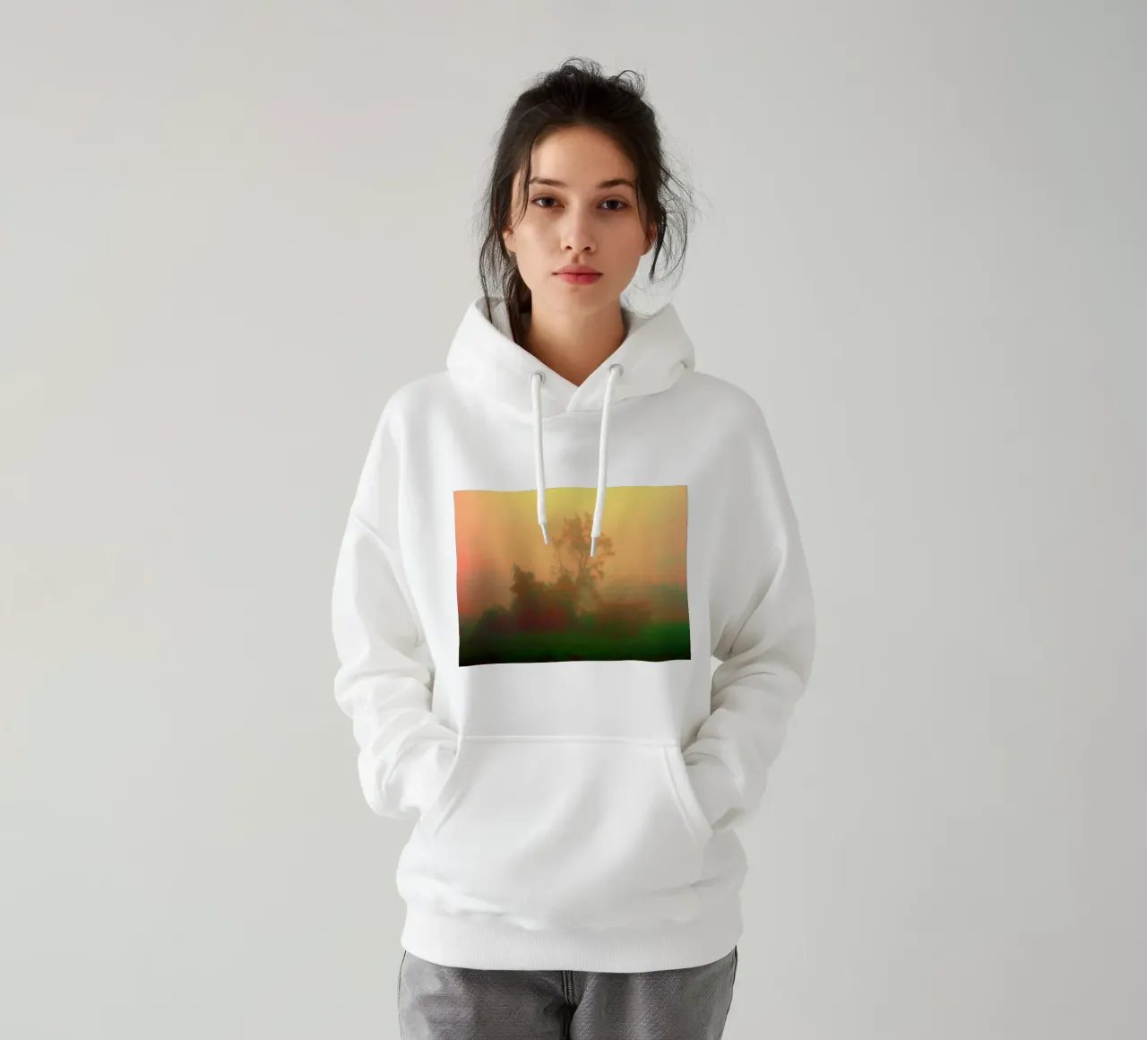 A lonely tree in the fog hoodie by Something for you