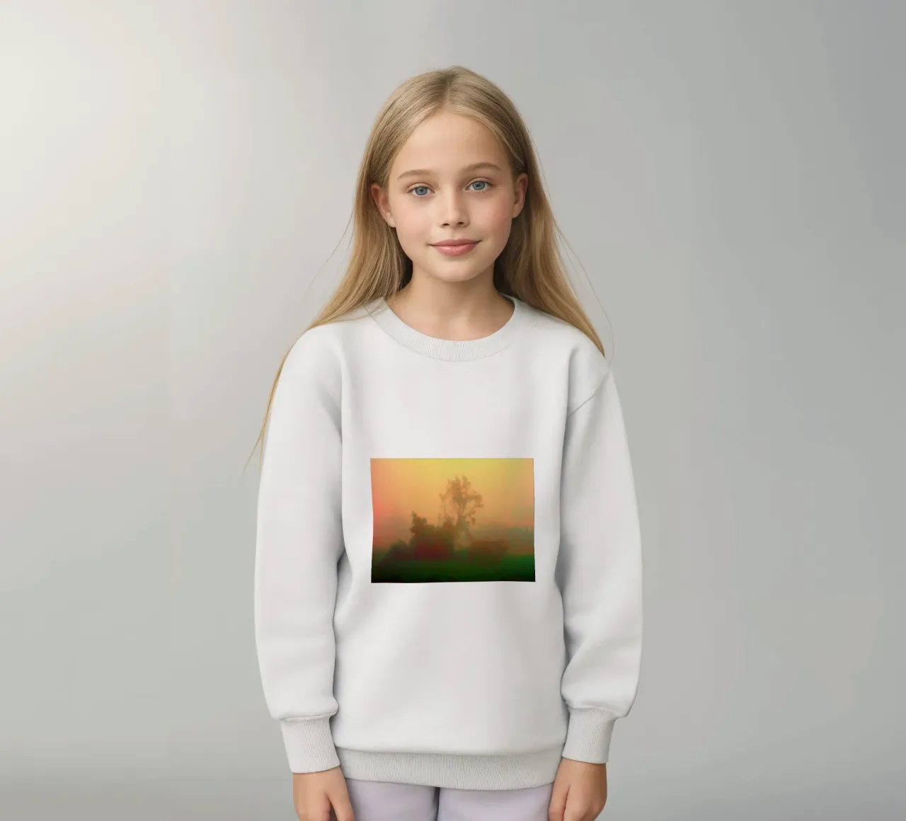 A lonely tree in the fog kids sweatshirt by Something for you