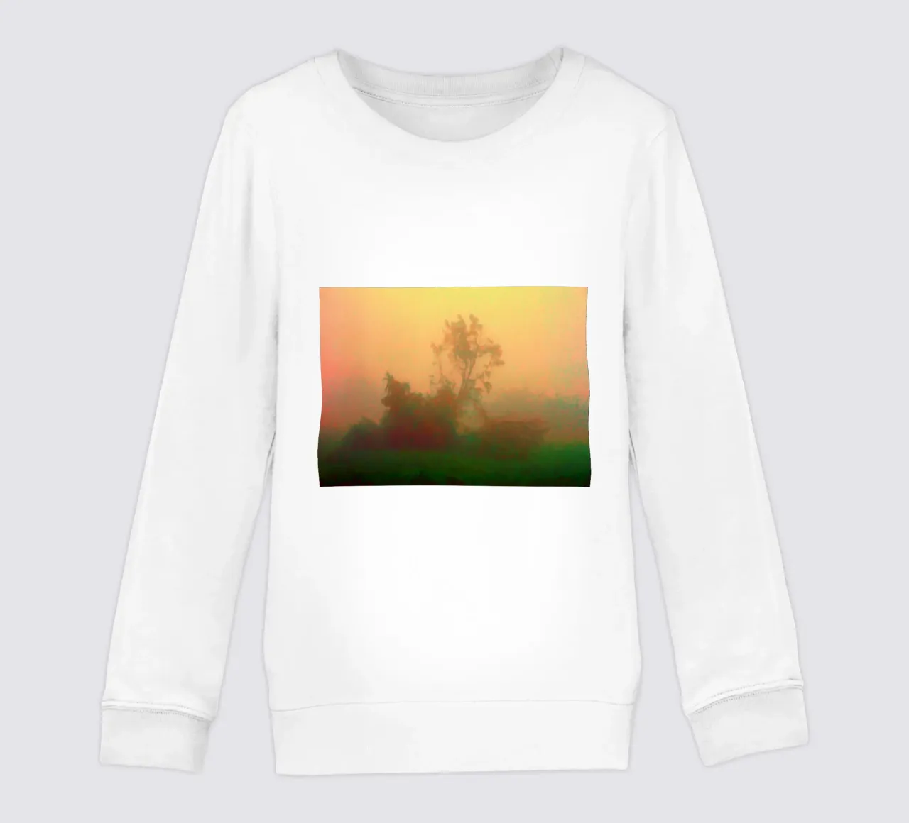 A lonely tree in the fog kids sweatshirt by Something for you