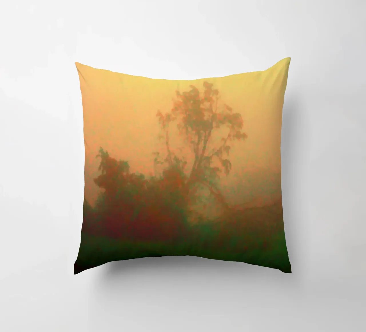A lonely tree in the fog decorative cushion by Something for you
