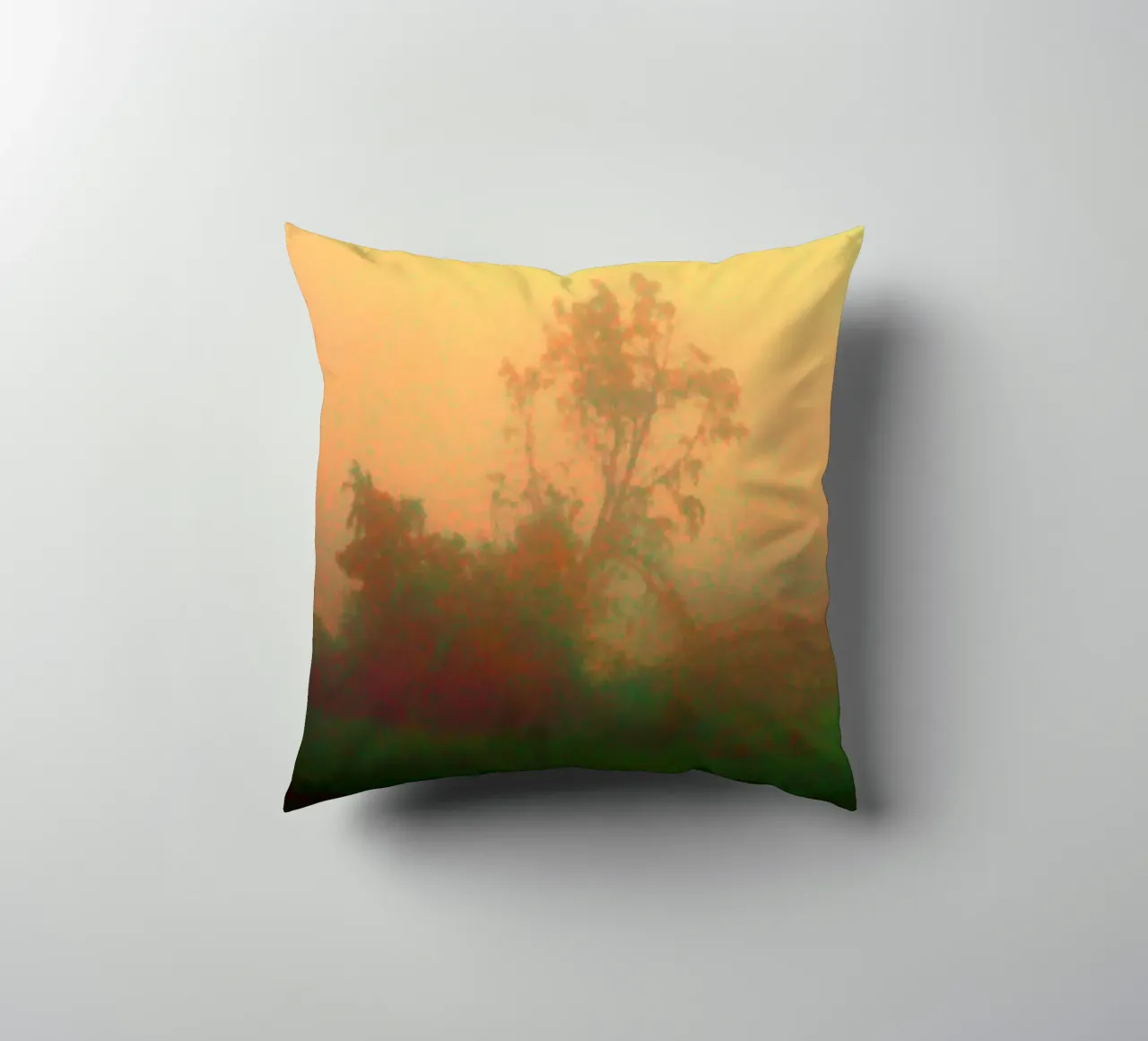 A lonely tree in the fog decorative cushion by Something for you