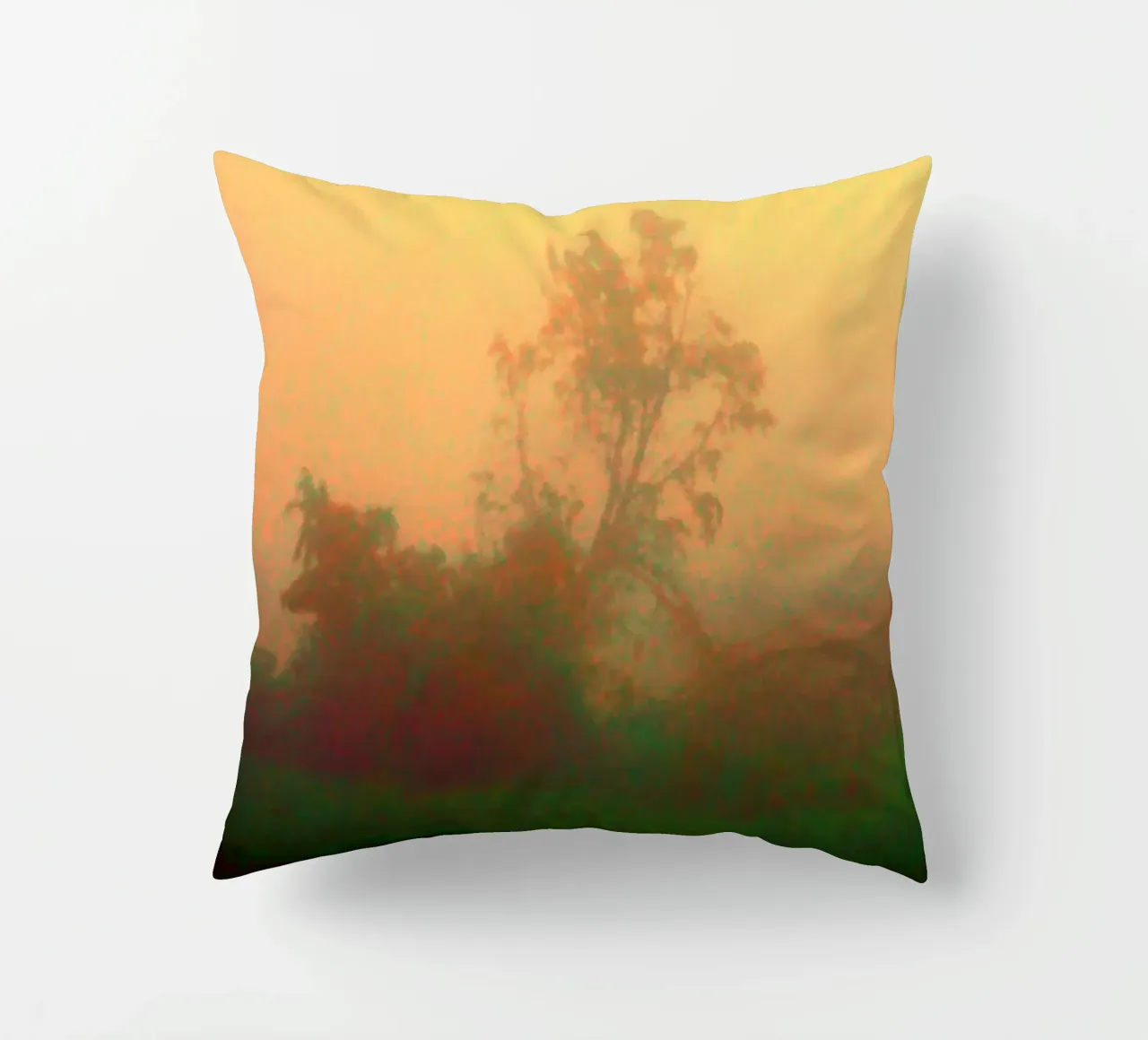 A lonely tree in the fog decorative cushion by Something for you