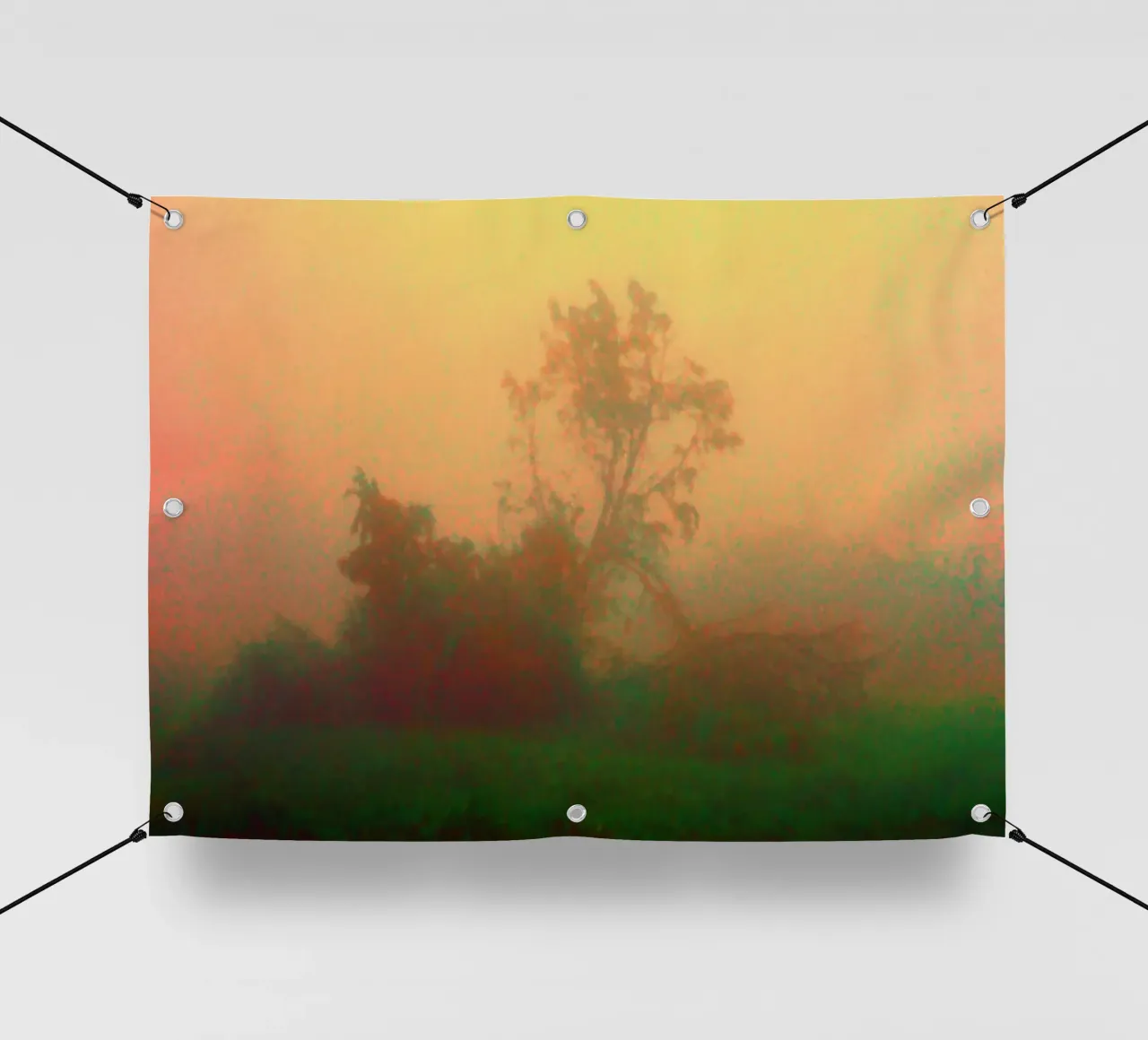 A lonely tree in the fog pvc cover by Something for you