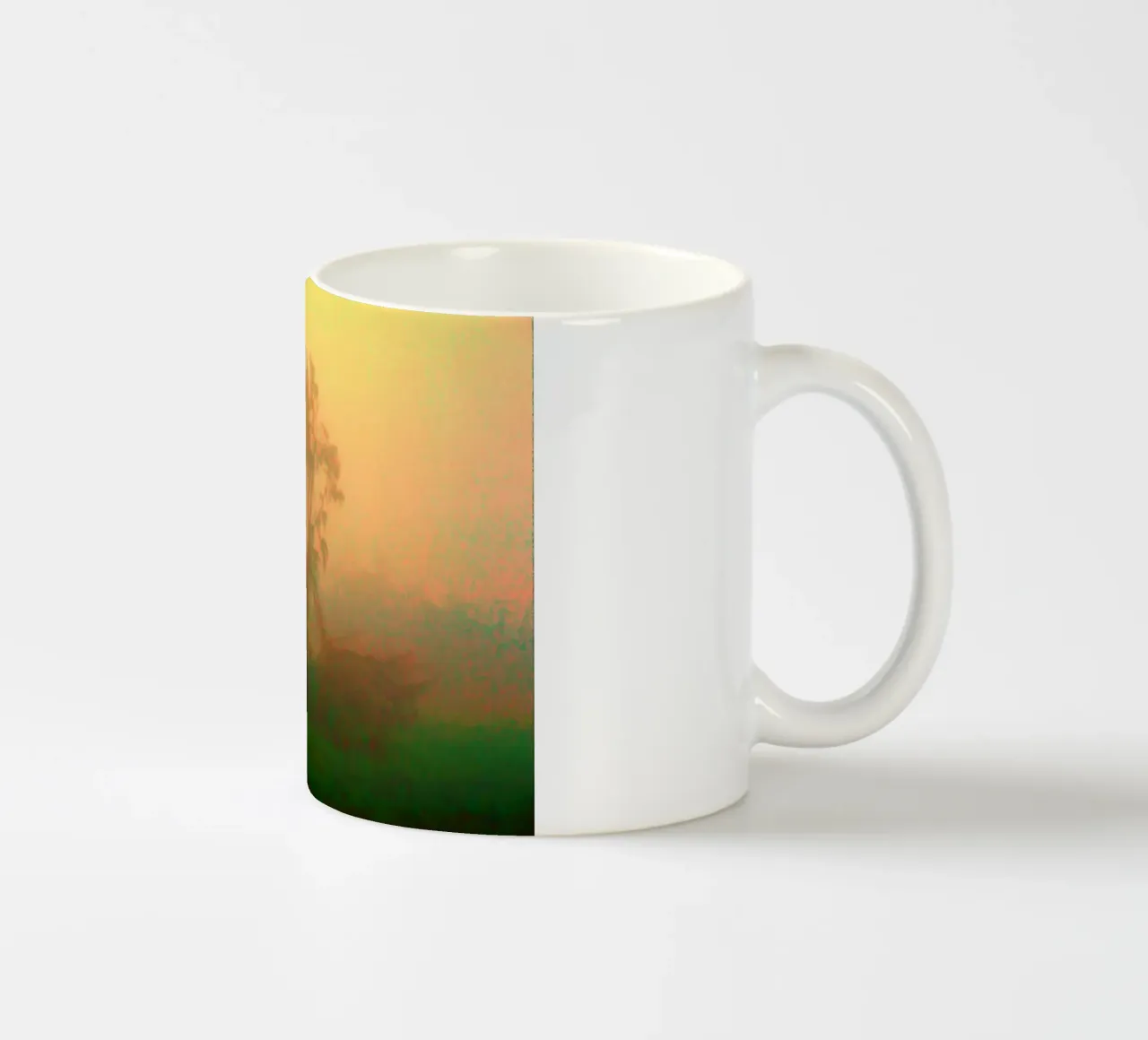 A lonely tree in the fog ceramic mug by Something for you