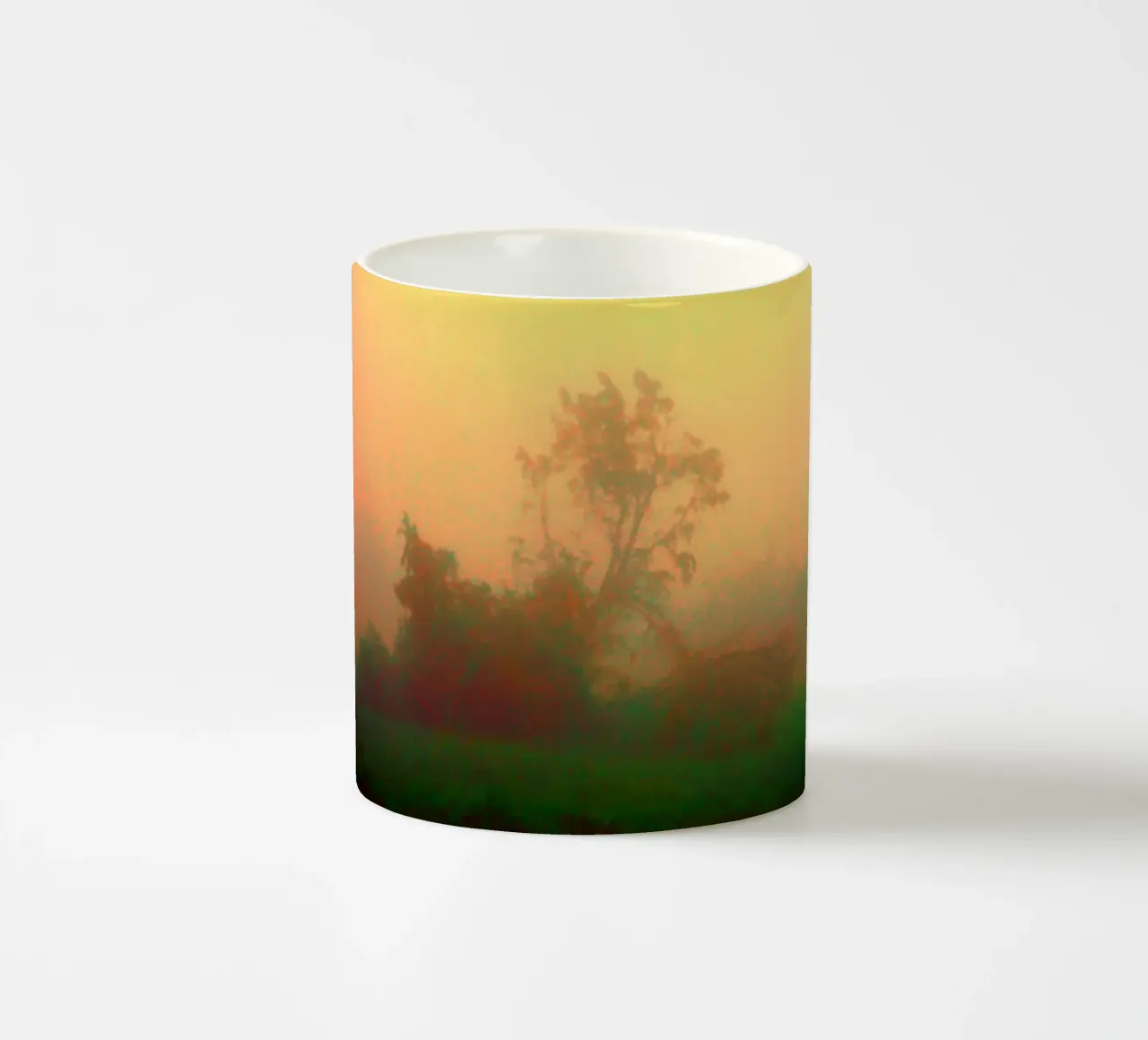 A lonely tree in the fog ceramic mug by Something for you