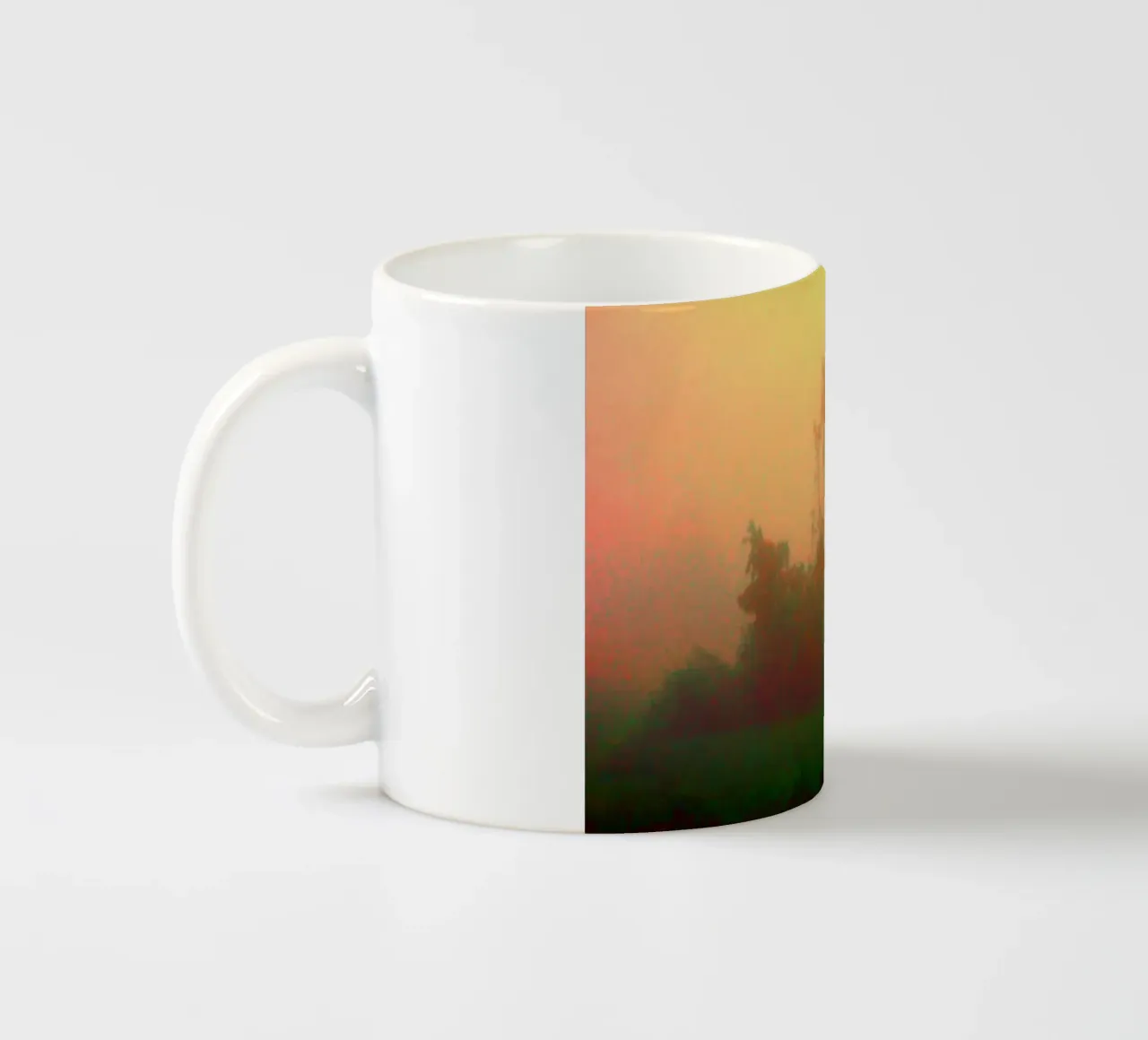 A lonely tree in the fog ceramic mug by Something for you