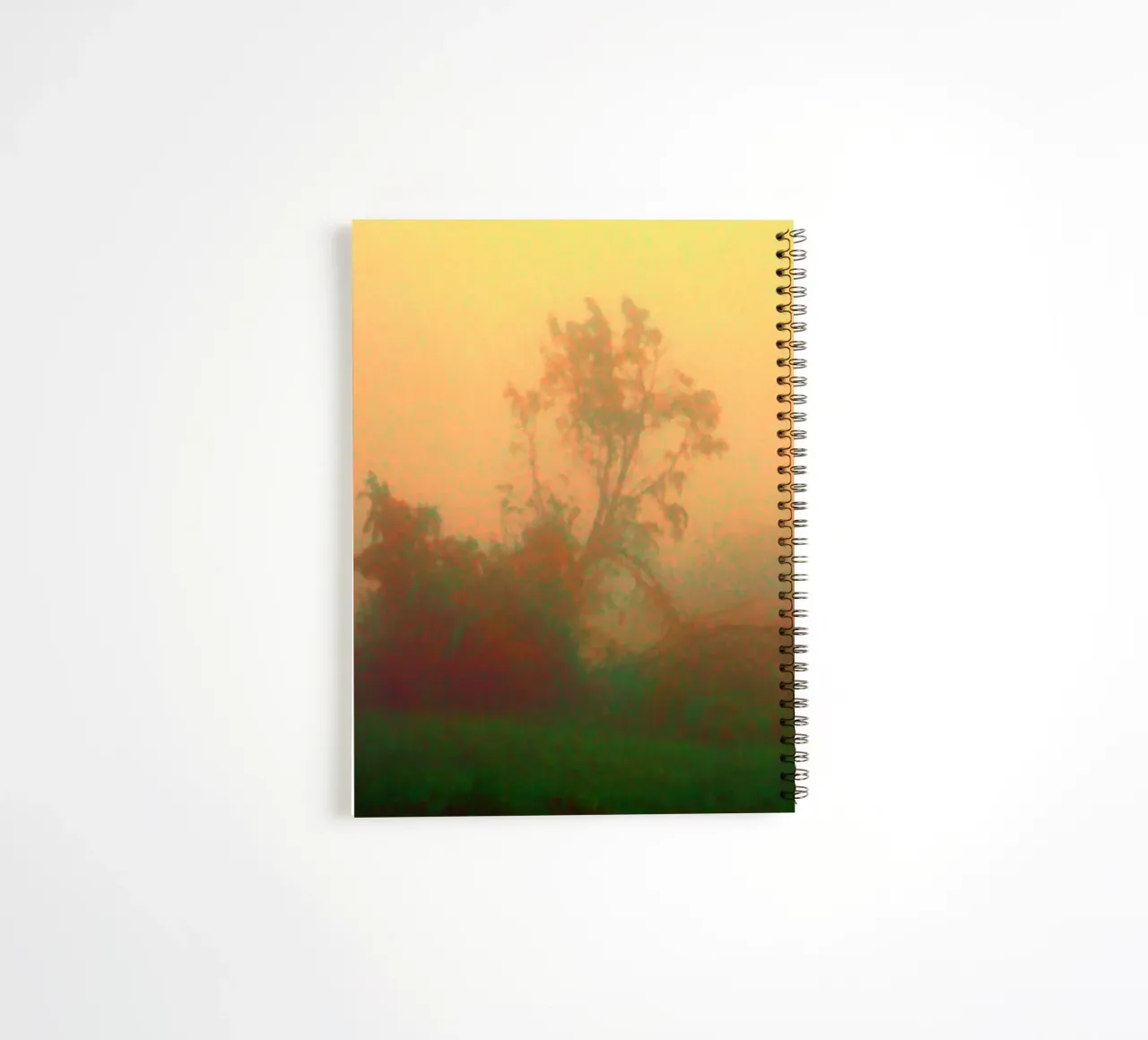 A lonely tree in the fog spiral notebook by Something for you