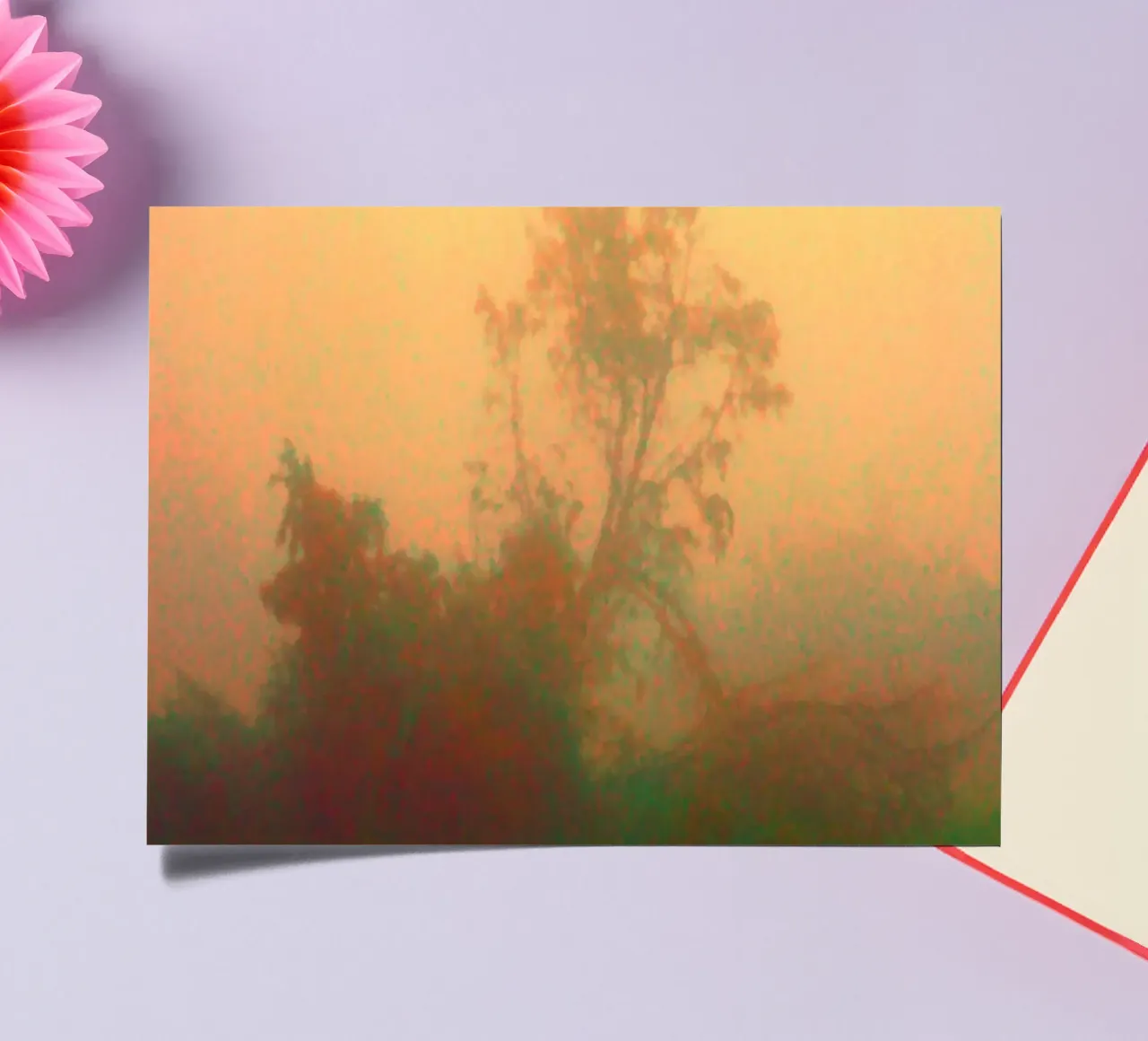 A lonely tree in the fog sticker sheet by Something for you