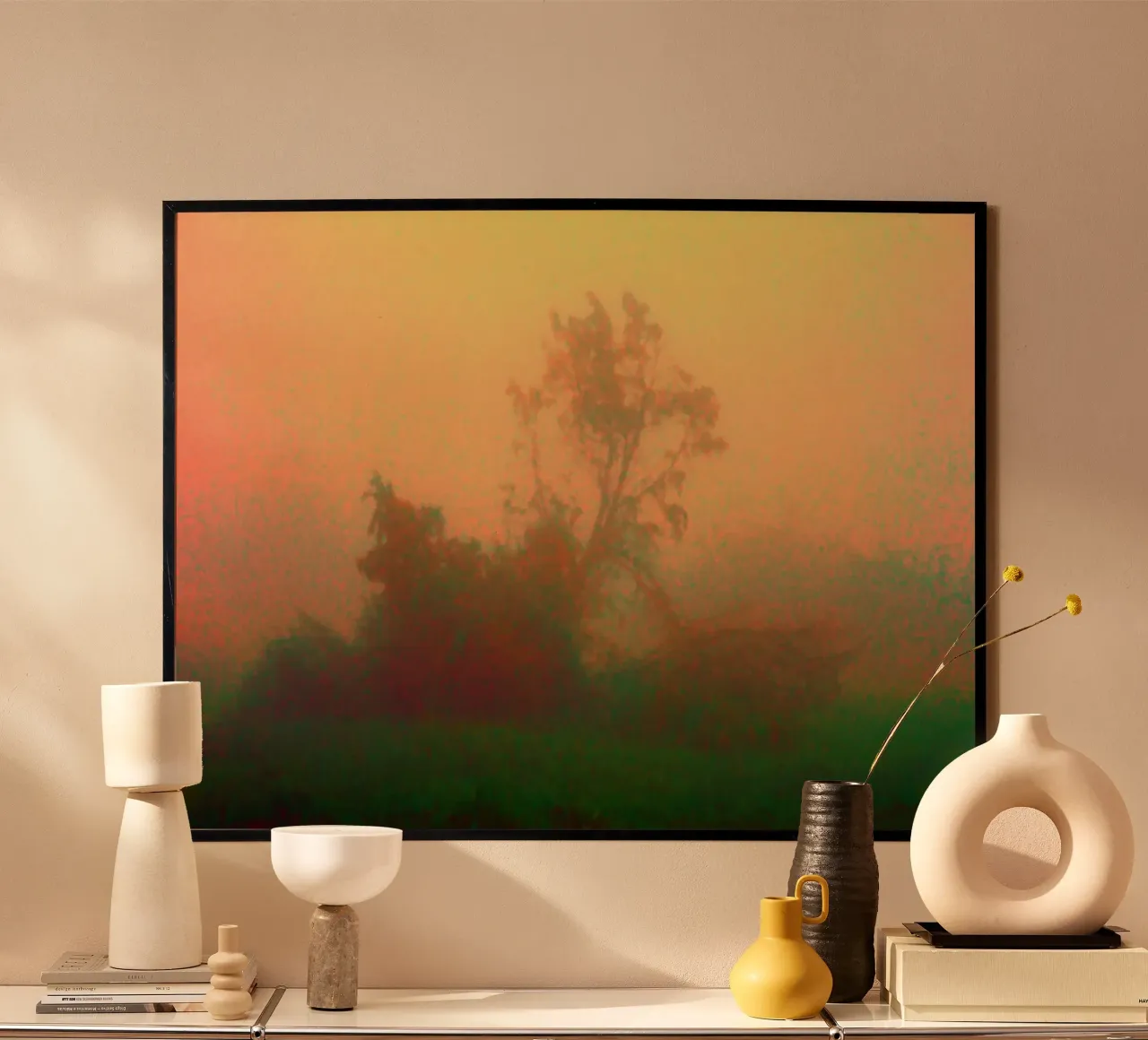 A lonely tree in the fog hahnemühle by Something for you
