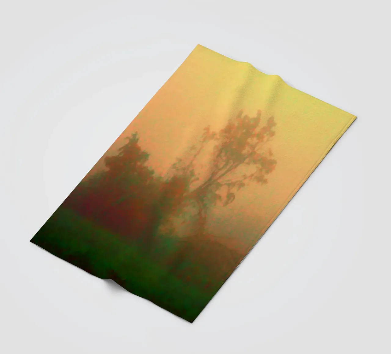 A lonely tree in the fog fleece blanket by Something for you