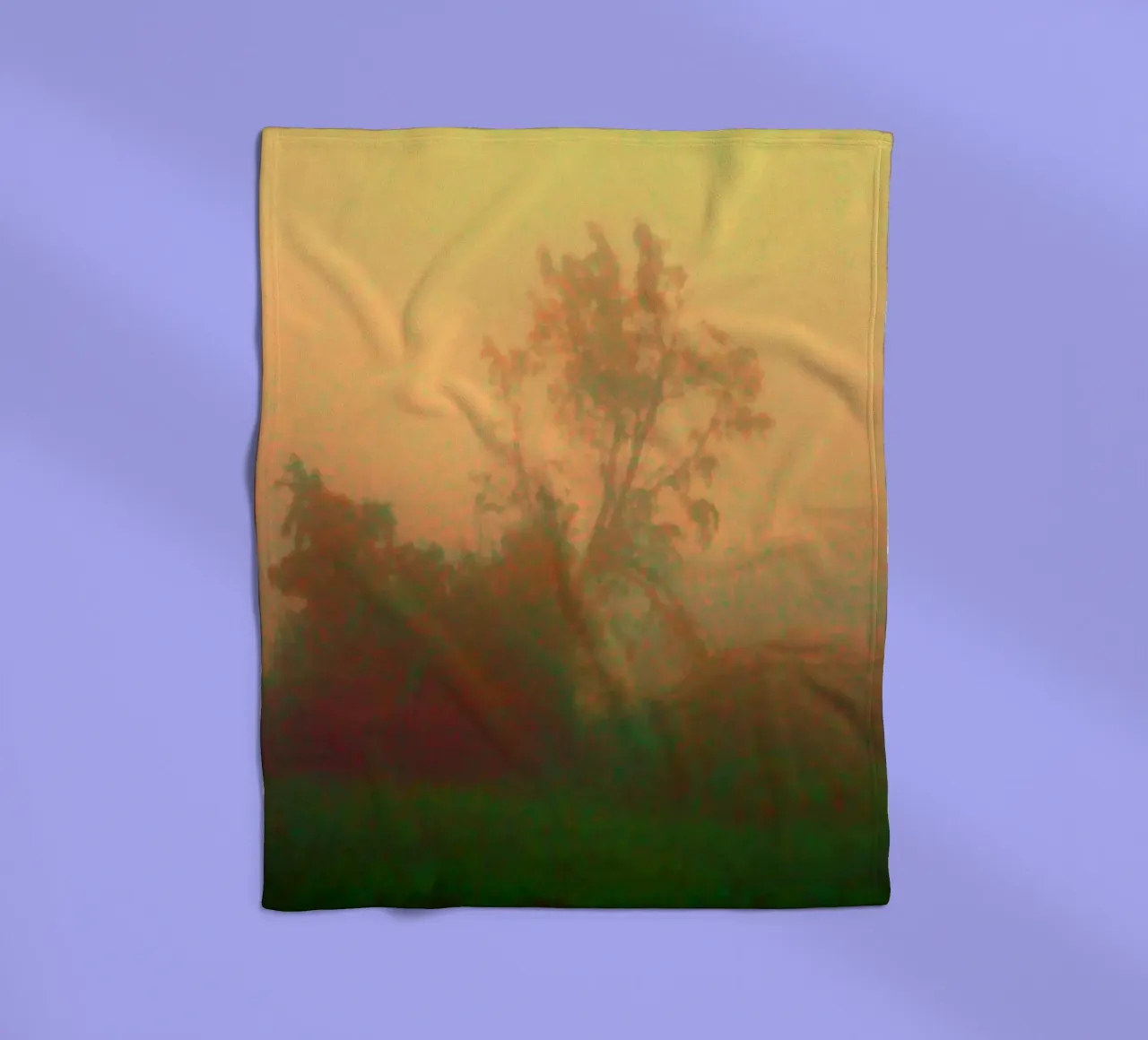 A lonely tree in the fog fleece blanket by Something for you