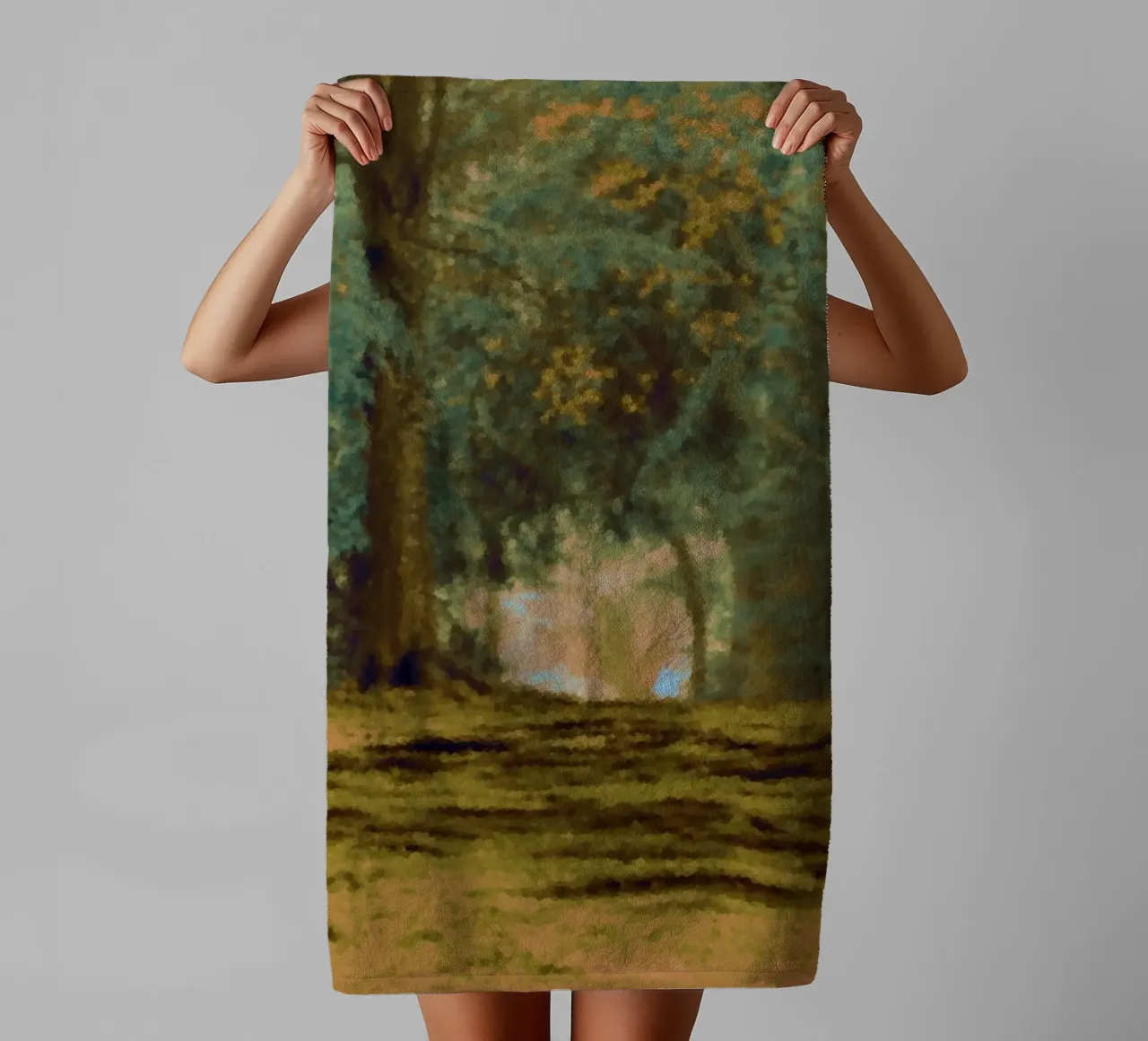 A path in the forest in summer towel by Something for you