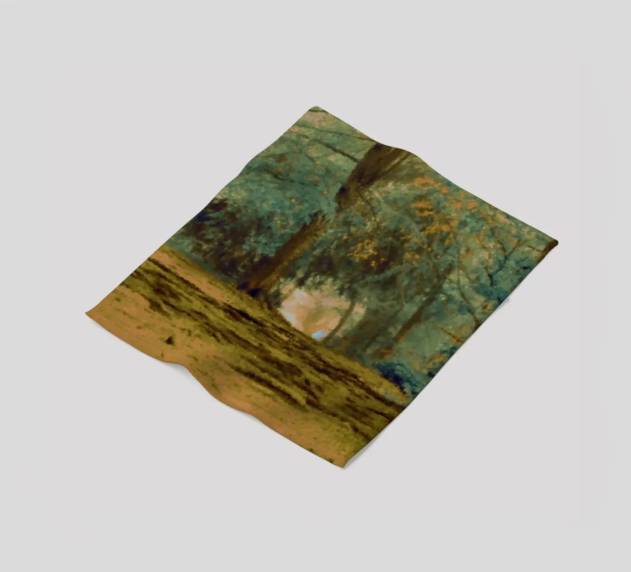 A path in the forest in summer fleece blanket by Something for you