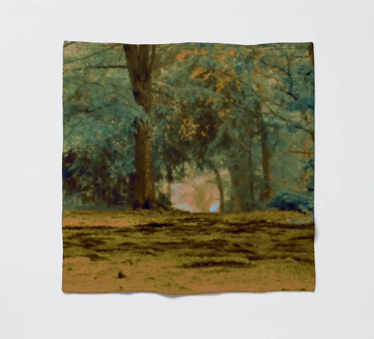 A path in the forest in summer fleece blanket by Something for you