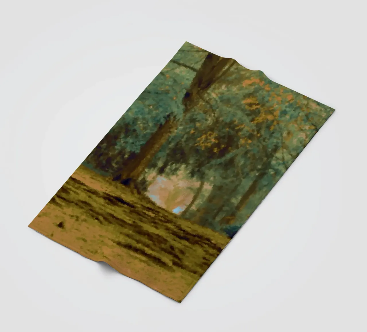 A path in the forest in summer fleece blanket by Something for you