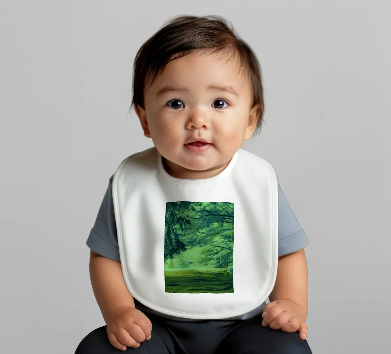 A path in the forest in summer baby bib by Something for you