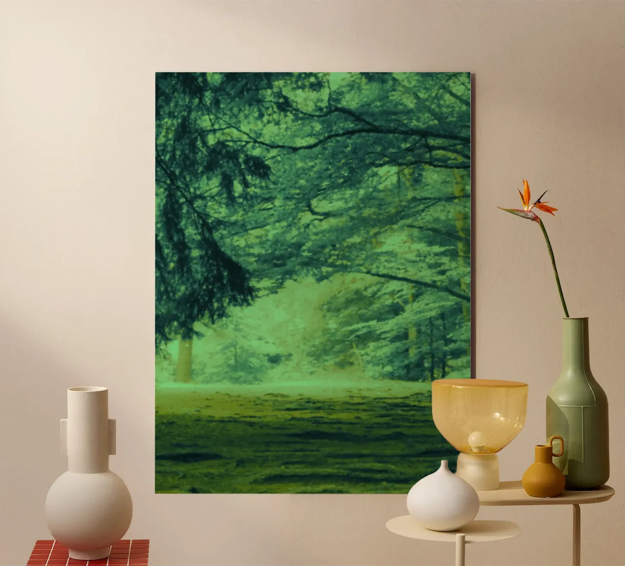 A path in the forest in summer alu-dibond by Something for you