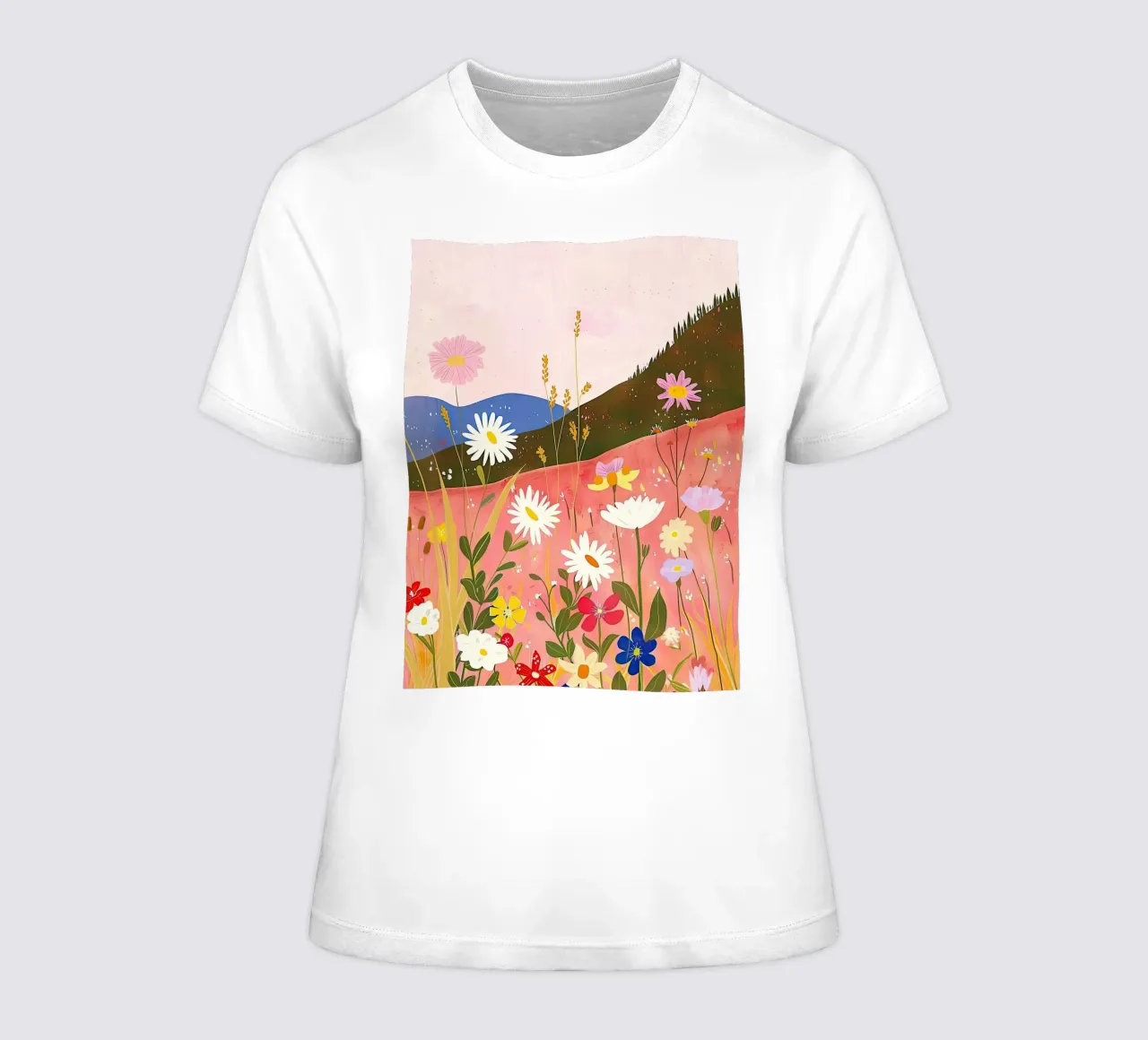 Wildflower Harmony in Spring women's fitted t-shirt by DaarbyN