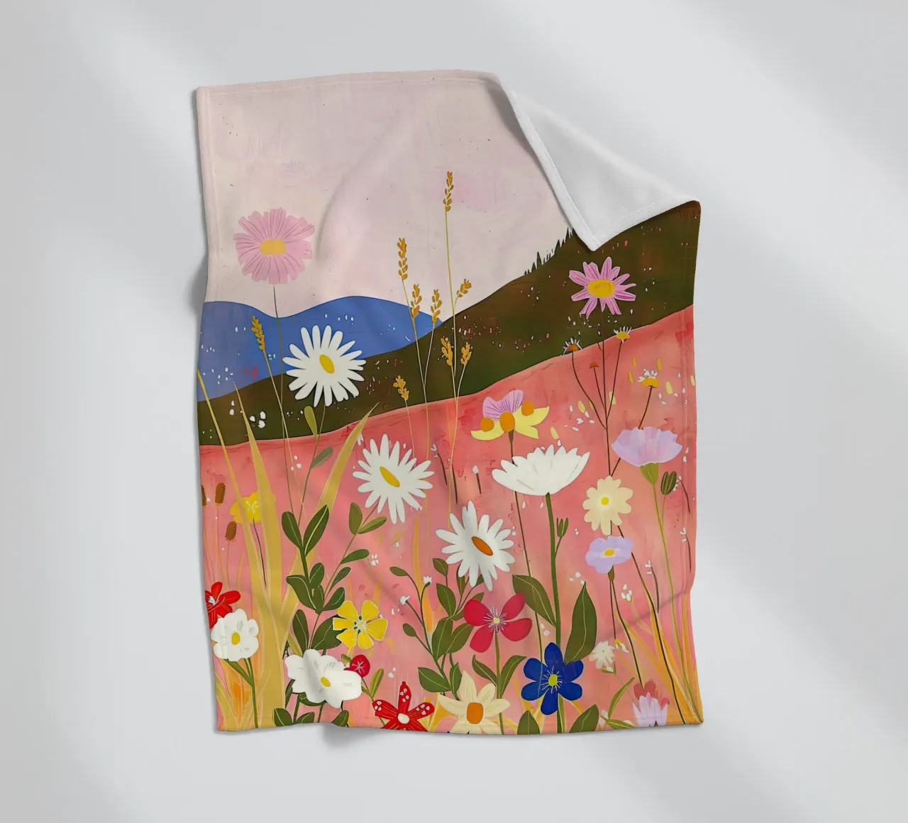Wildflower Harmony in Spring fleece blanket by DaarbyN