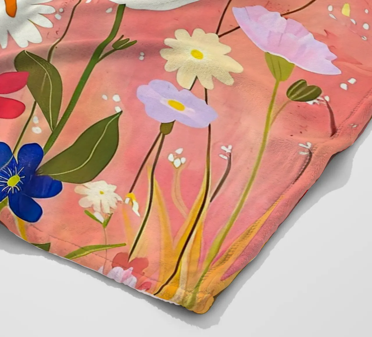 Wildflower Harmony in Spring fleece blanket by DaarbyN