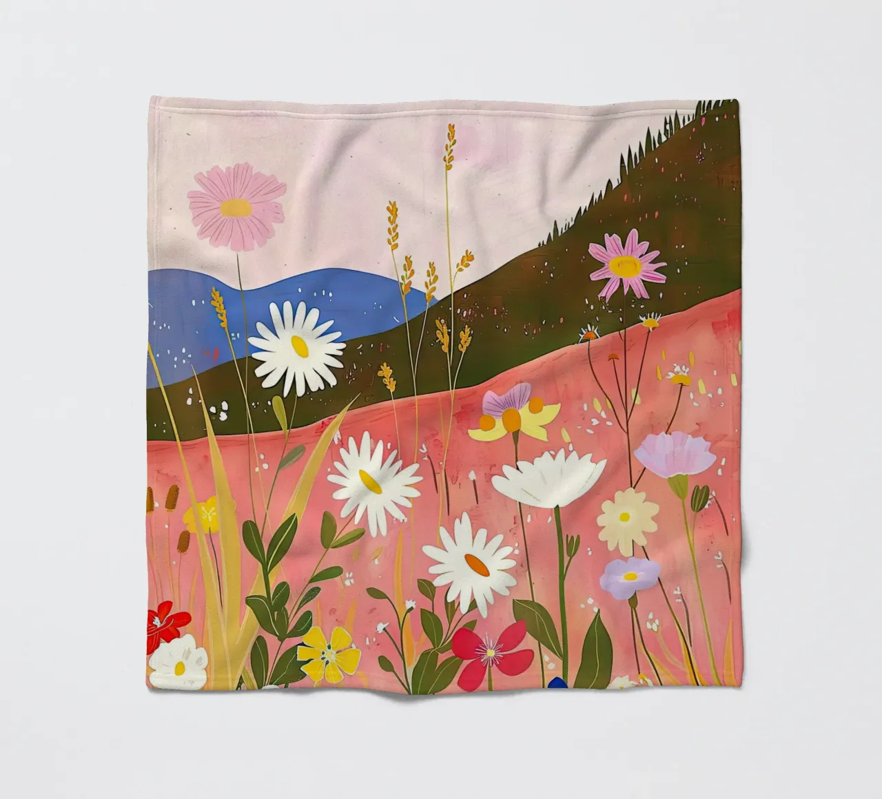 Wildflower Harmony in Spring fleece blanket by DaarbyN