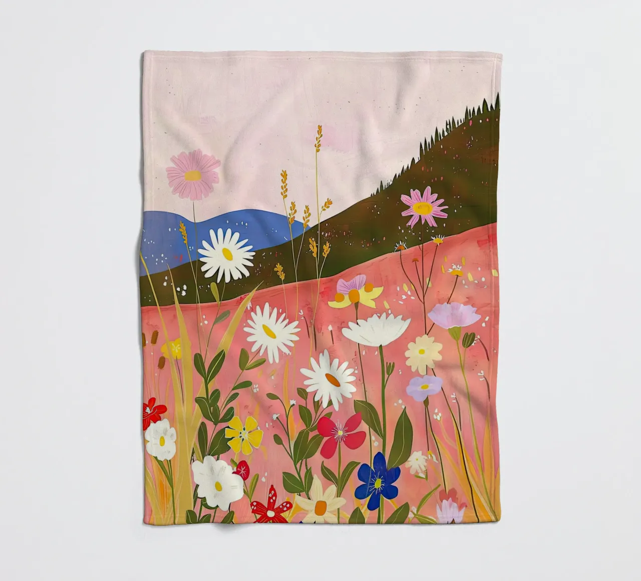 Wildflower Harmony in Spring fleece blanket by DaarbyN