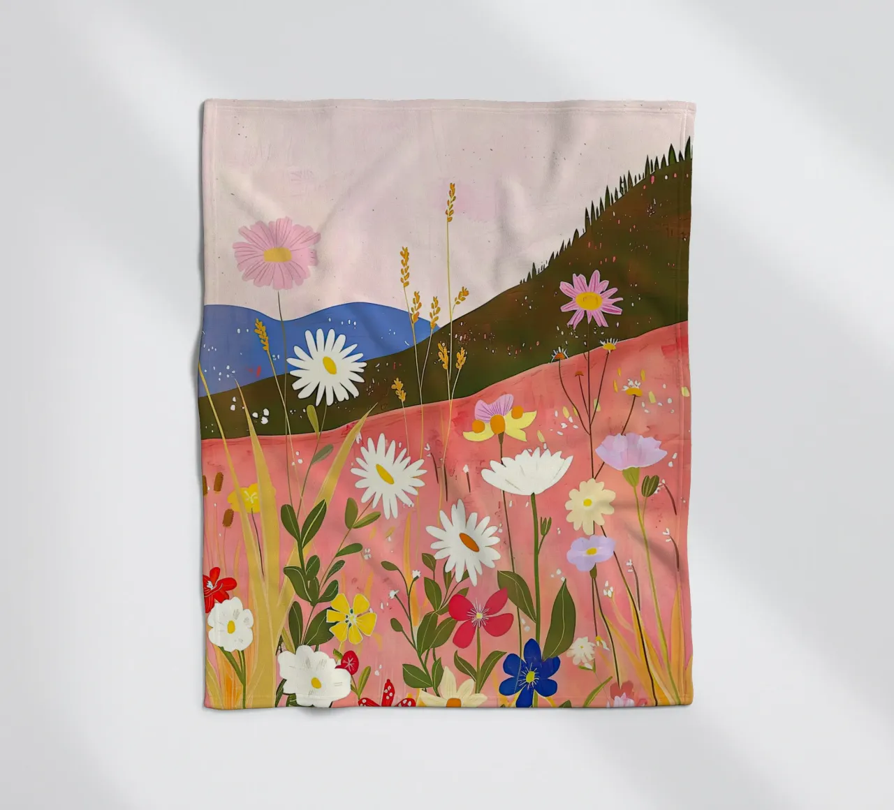 Wildflower Harmony in Spring fleece blanket by DaarbyN