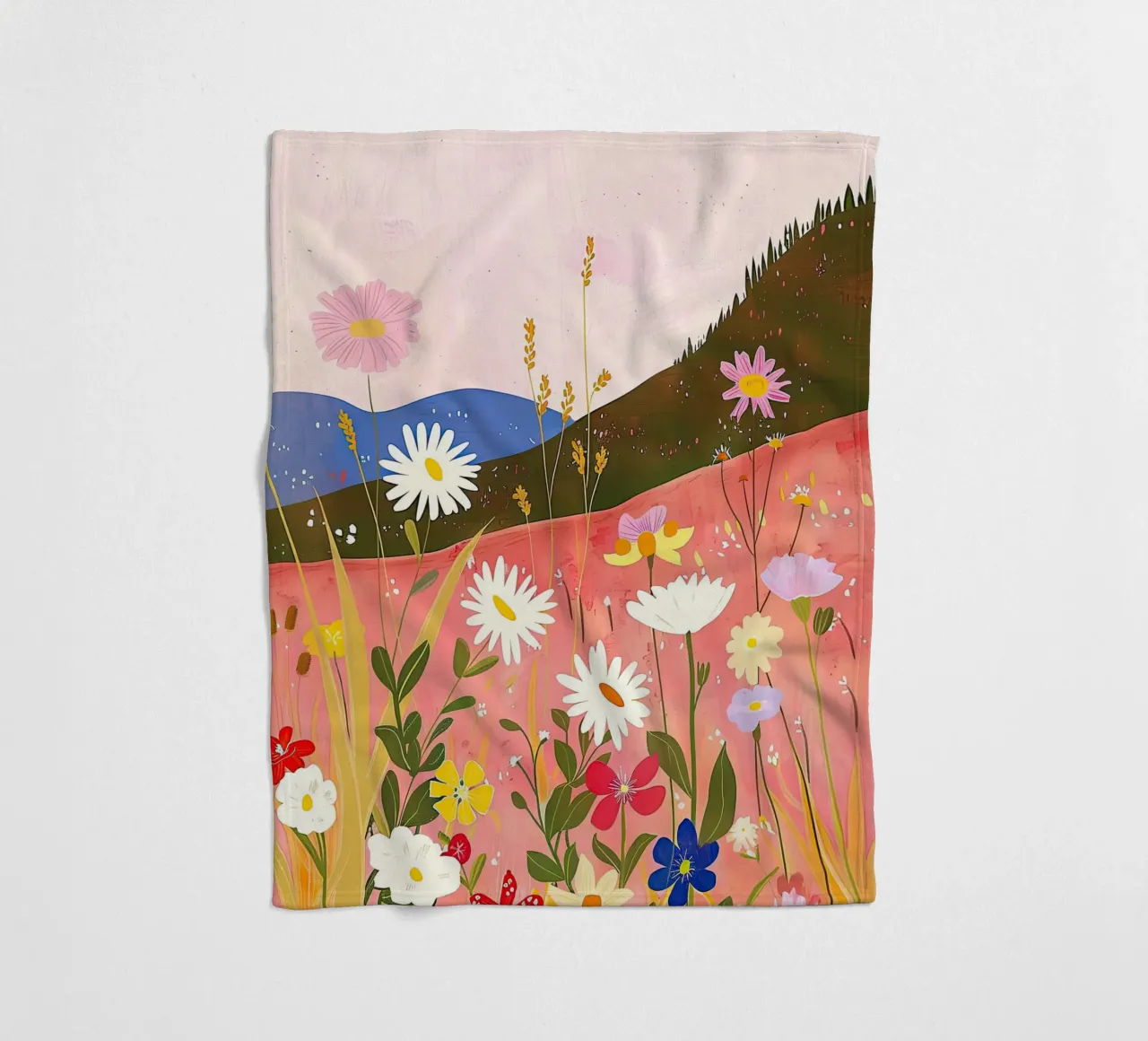 Wildflower Harmony in Spring fleece blanket by DaarbyN