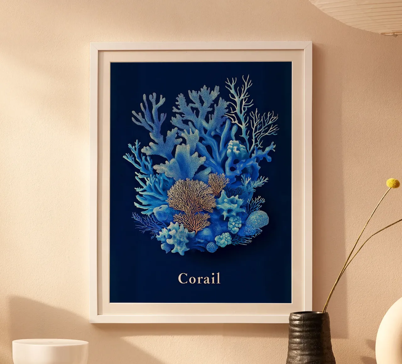 L'Élégance des Profondeurs Bleues - Art Corallien hahnemühle de The Sea
