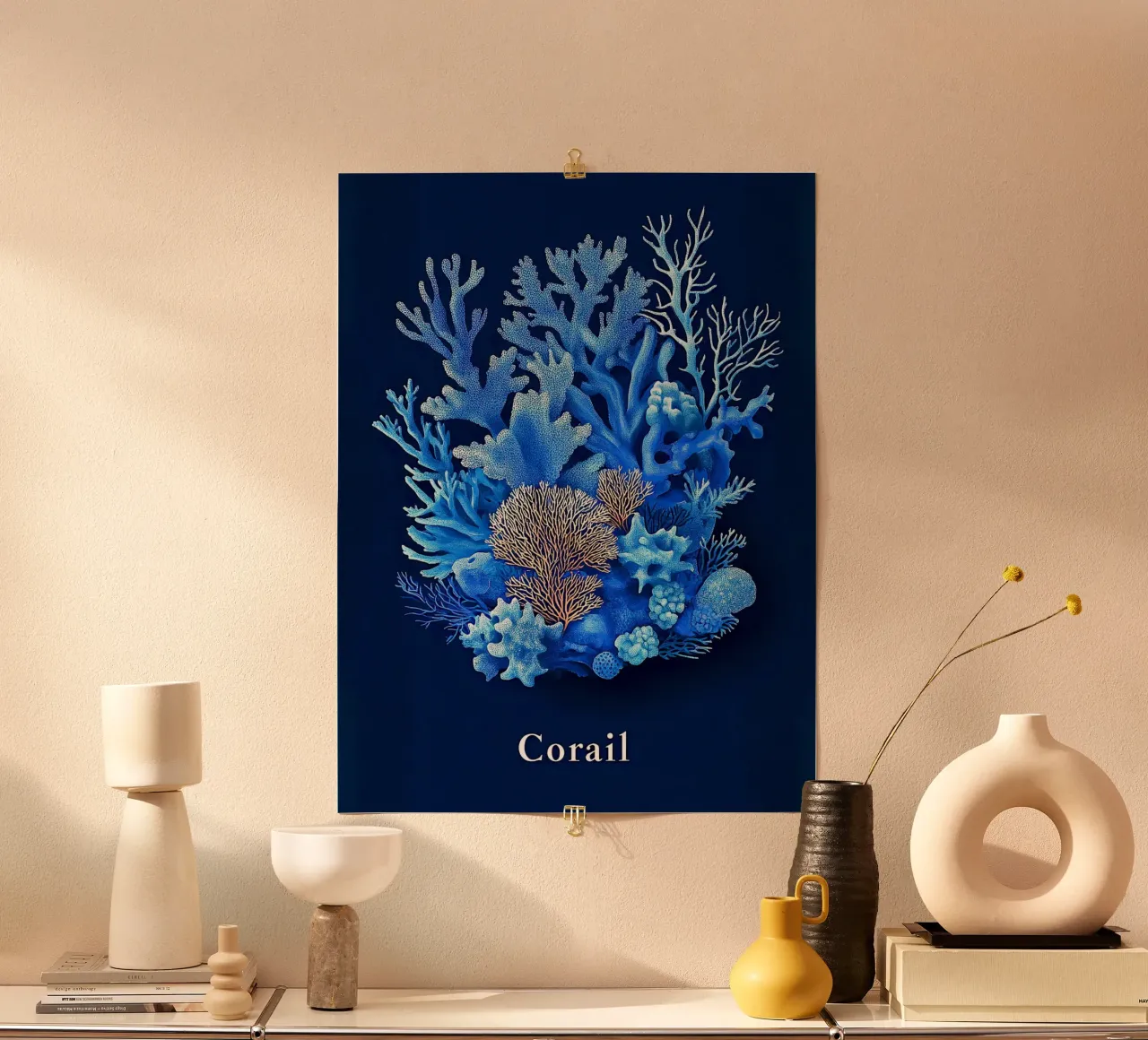 L'Élégance des Profondeurs Bleues - Art Corallien hahnemühle de The Sea