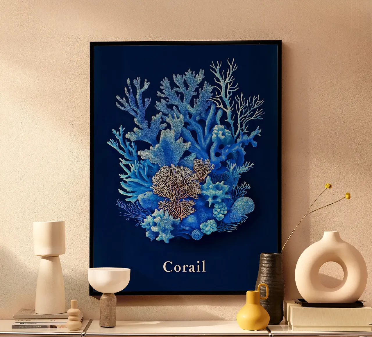 L'Élégance des Profondeurs Bleues - Art Corallien hahnemühle de The Sea