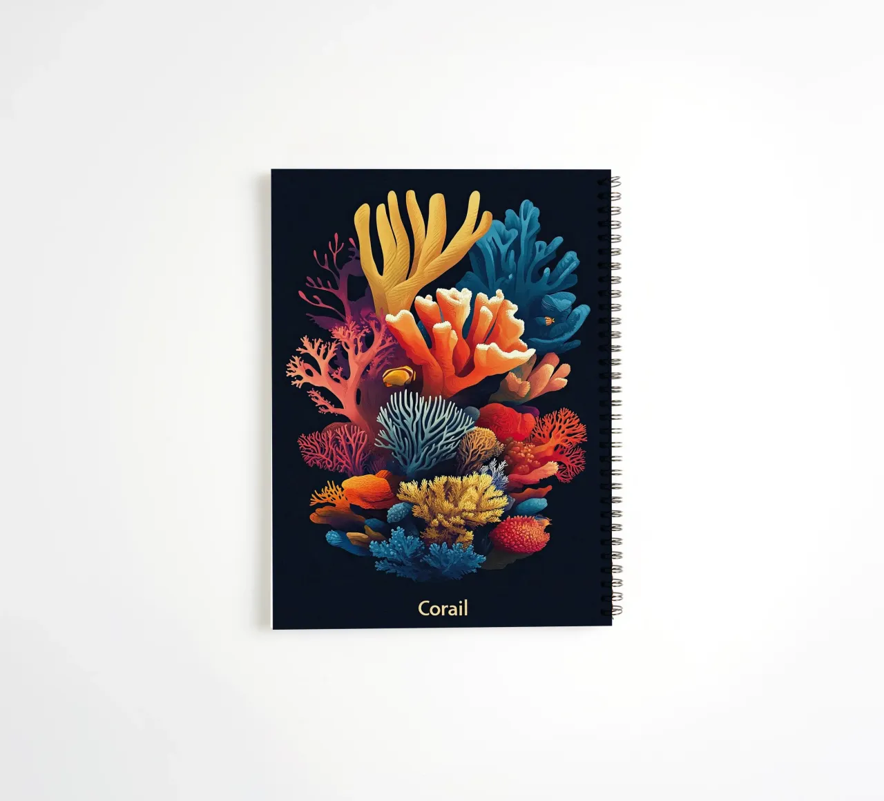 Coral Symphony - An Explosion of Underwater Life spiral notebook by The Sea