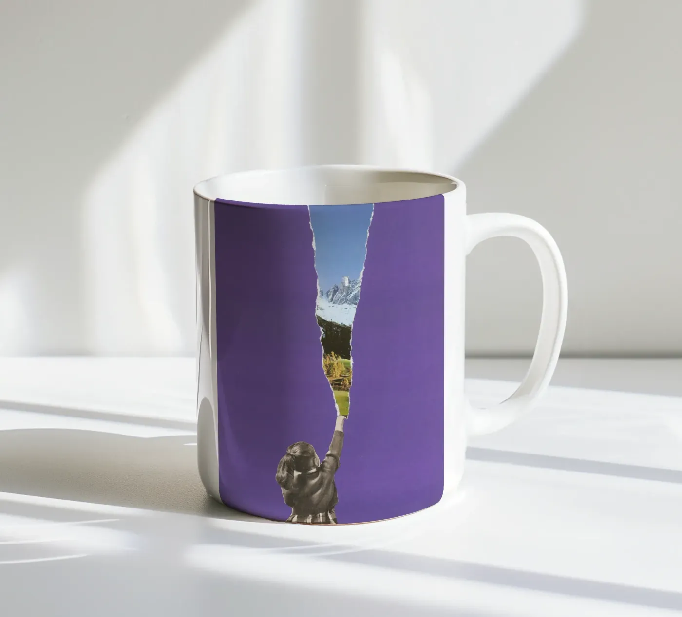 Landscape Torn ceramic mug by Carlos Quitério